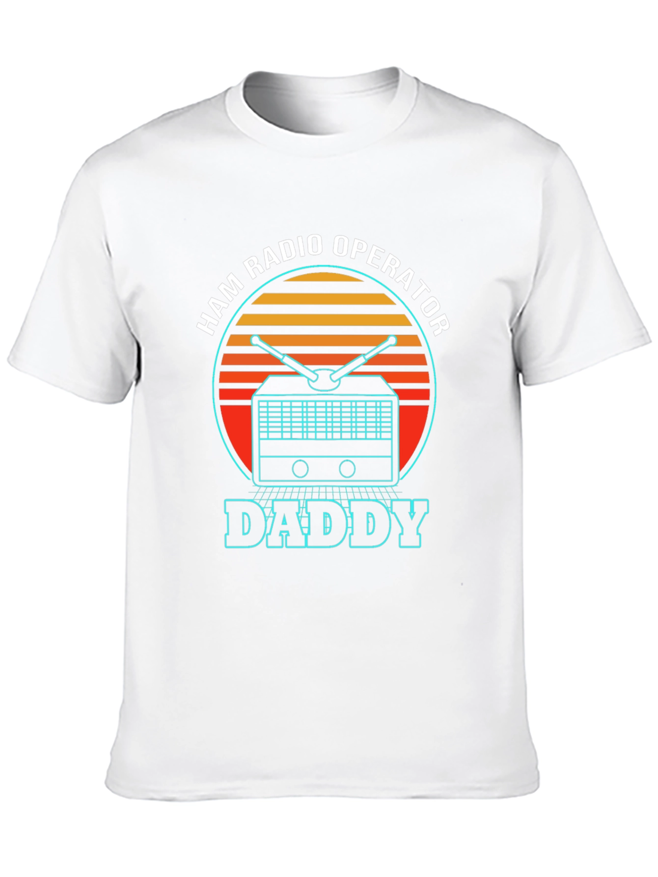 Black Ham Radio Operator Daddy T-Shirt - Retro Design view 10