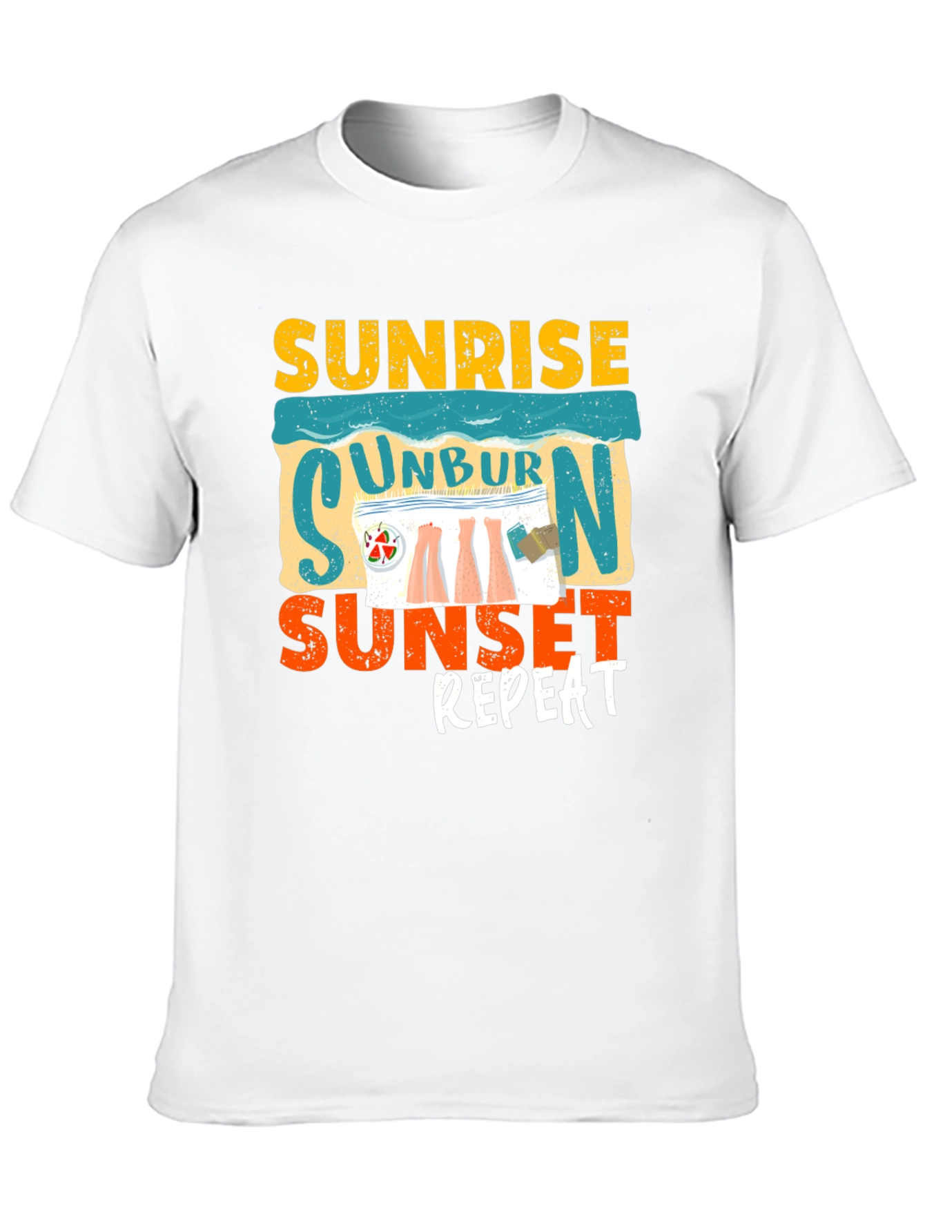 Black Sunrise Unburn Sunset Repeat Graphic Tee view 10