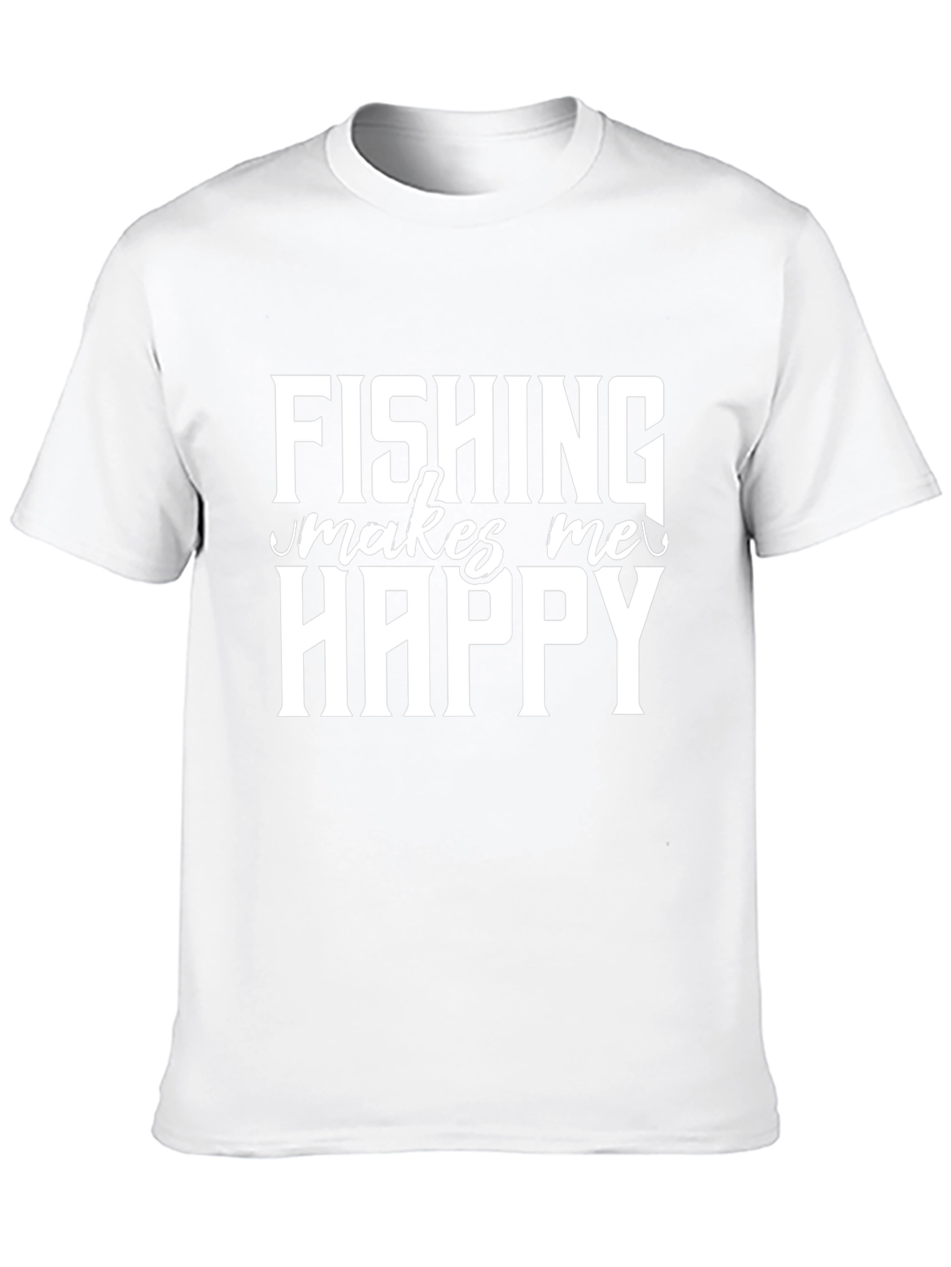 Black Fishing Makes Me Happy T-Shirt view 10