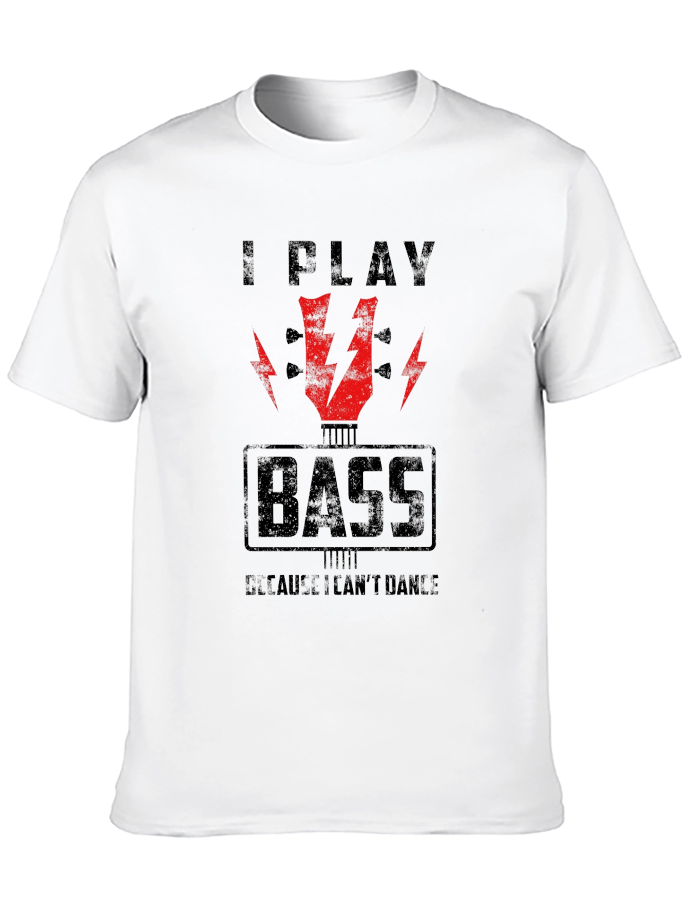 Black I Play Bass T-Shirt - Funny Musician Tee view 10