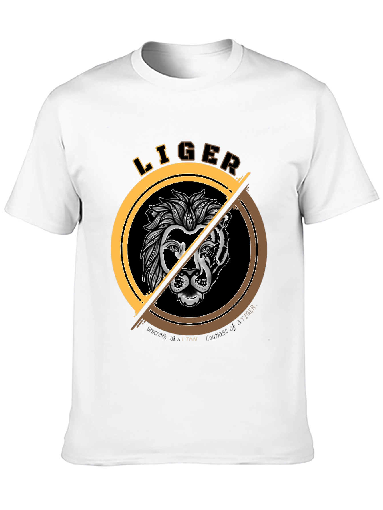 Black Liger Graphic Tee - Strength and Courage Shirt view 10