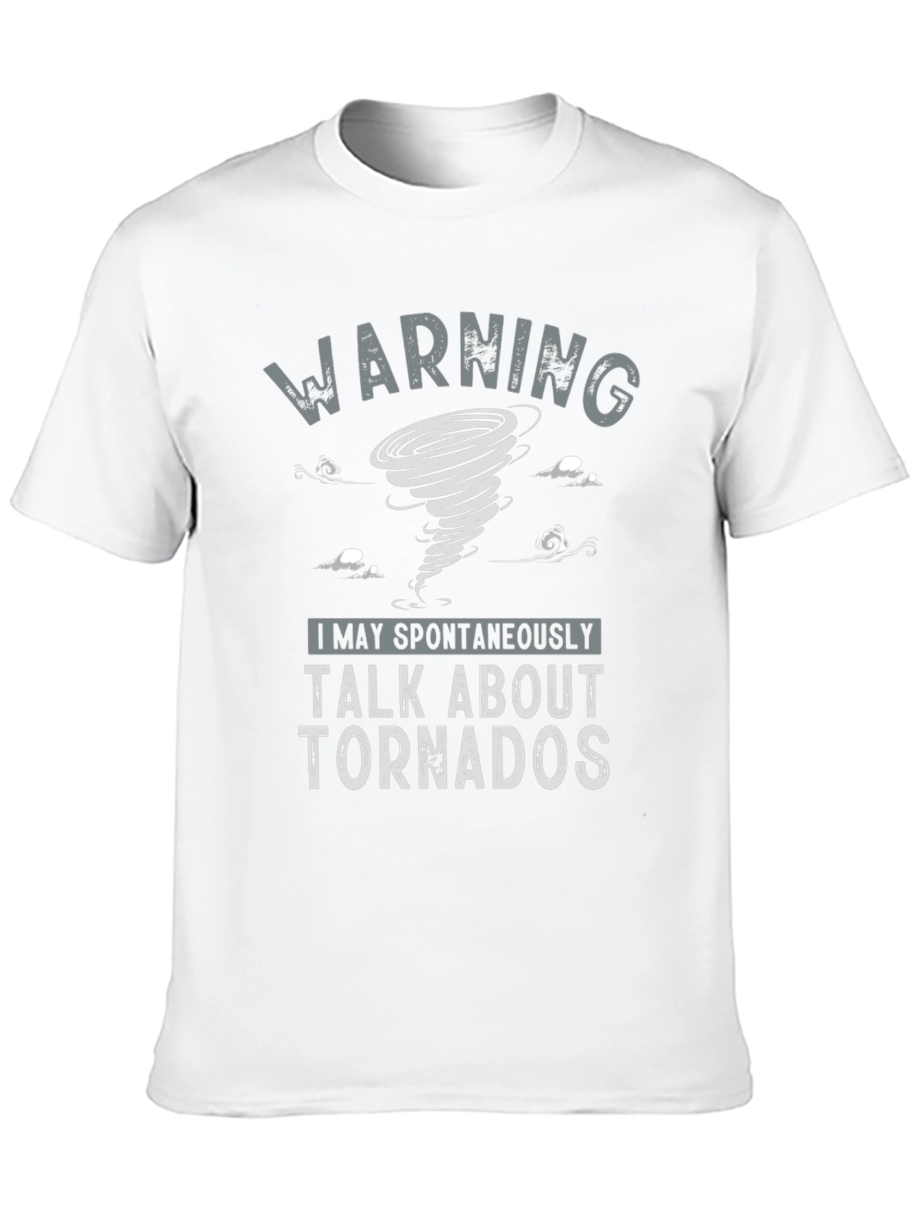 Black Warning Talk About Tornadoes Graphic T-Shirt view 10