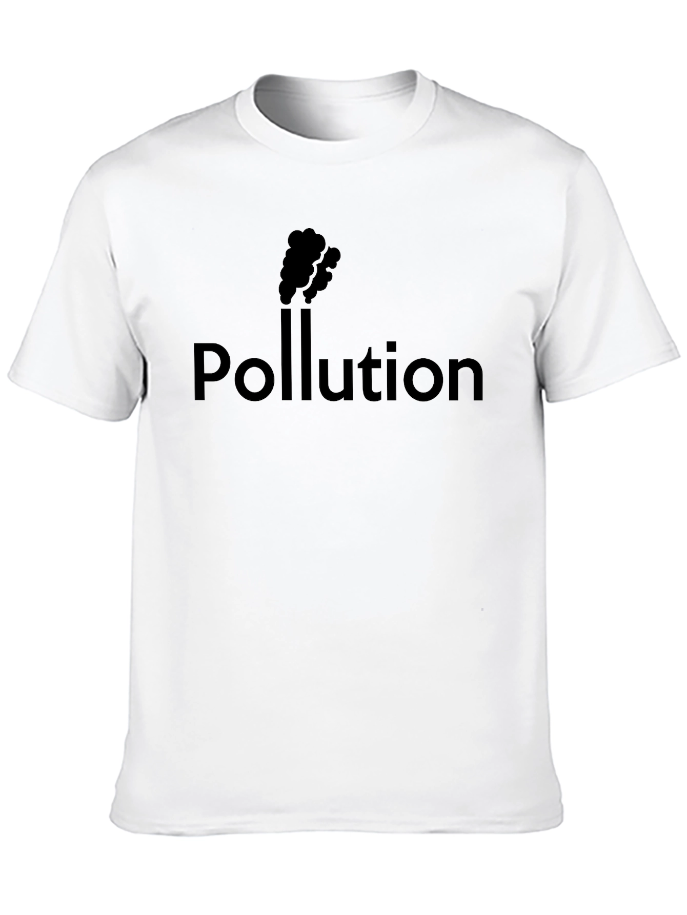 Black Pollution Graphic Tee - Black Cotton T-Shirt view 10