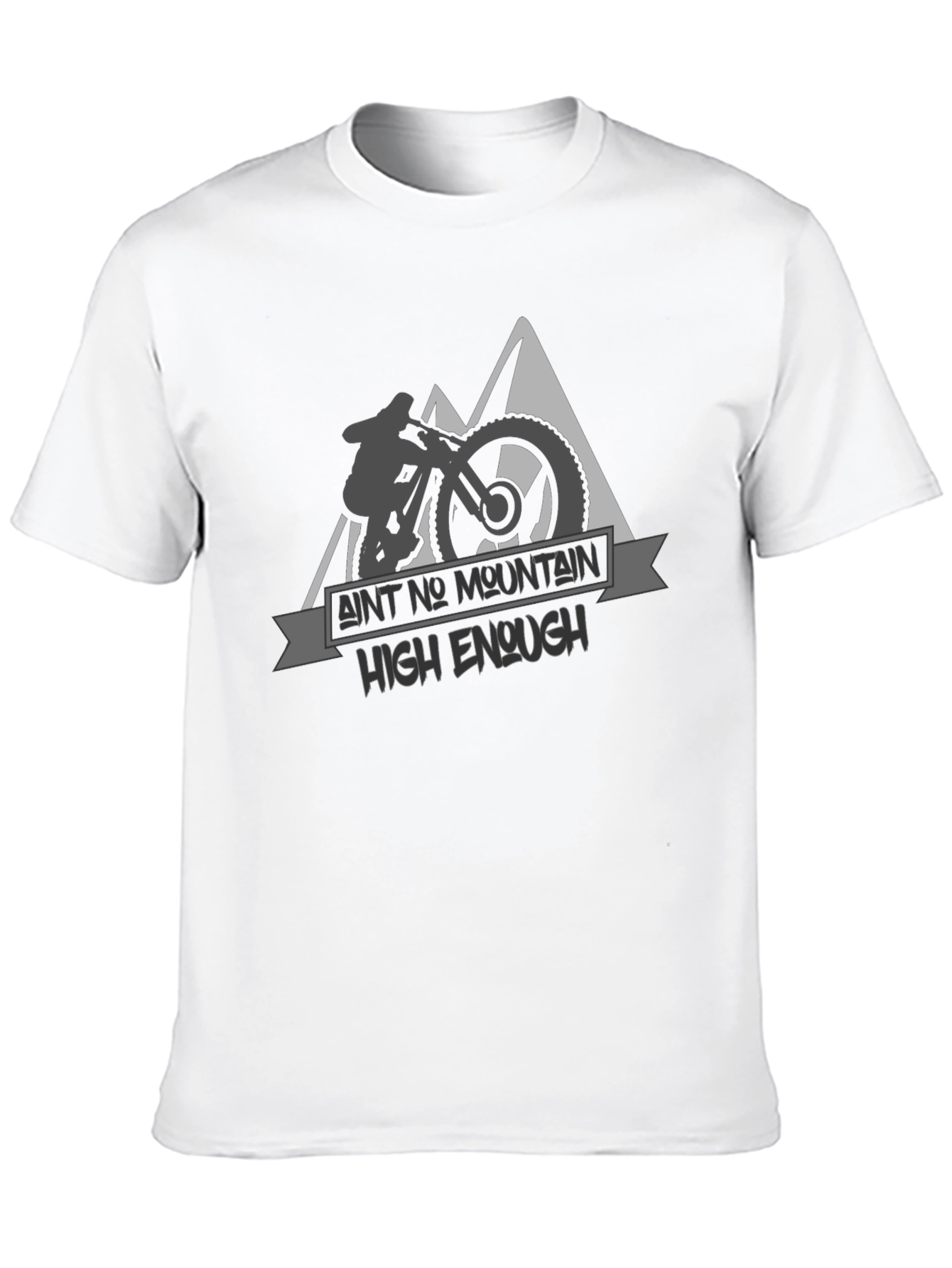 Black Mountain Bike Graphic Tee - Ain't No Mountain High Enough view 10