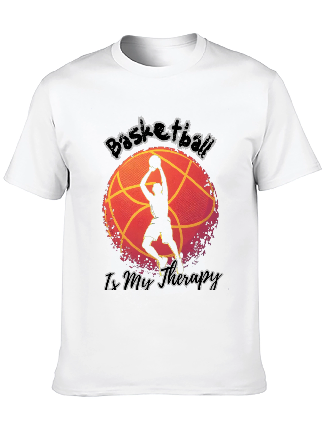 Black Basketball Is My Therapy T-Shirt view 10