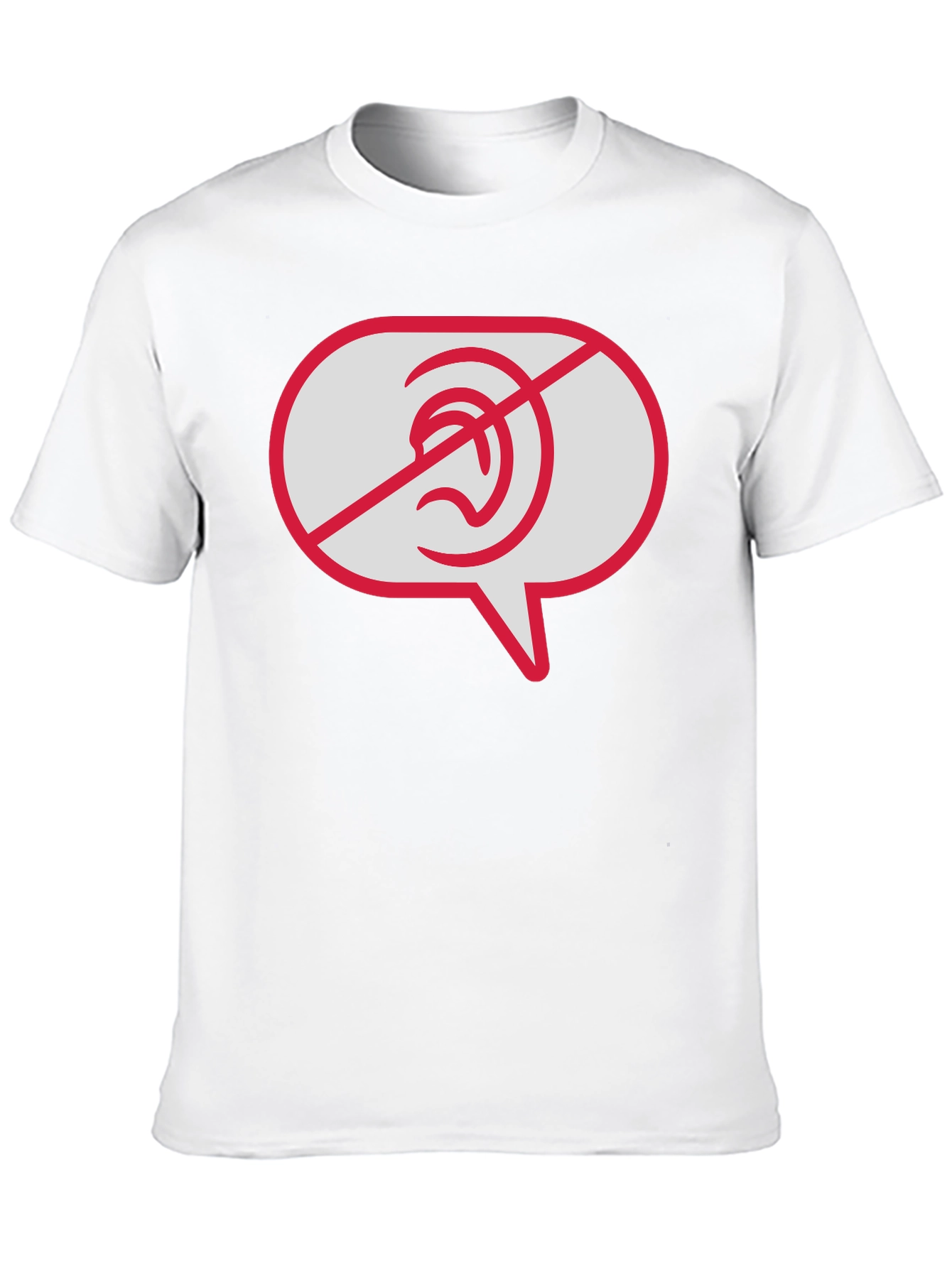 Black No Hearing T-Shirt - Black Graphic Tee view 10