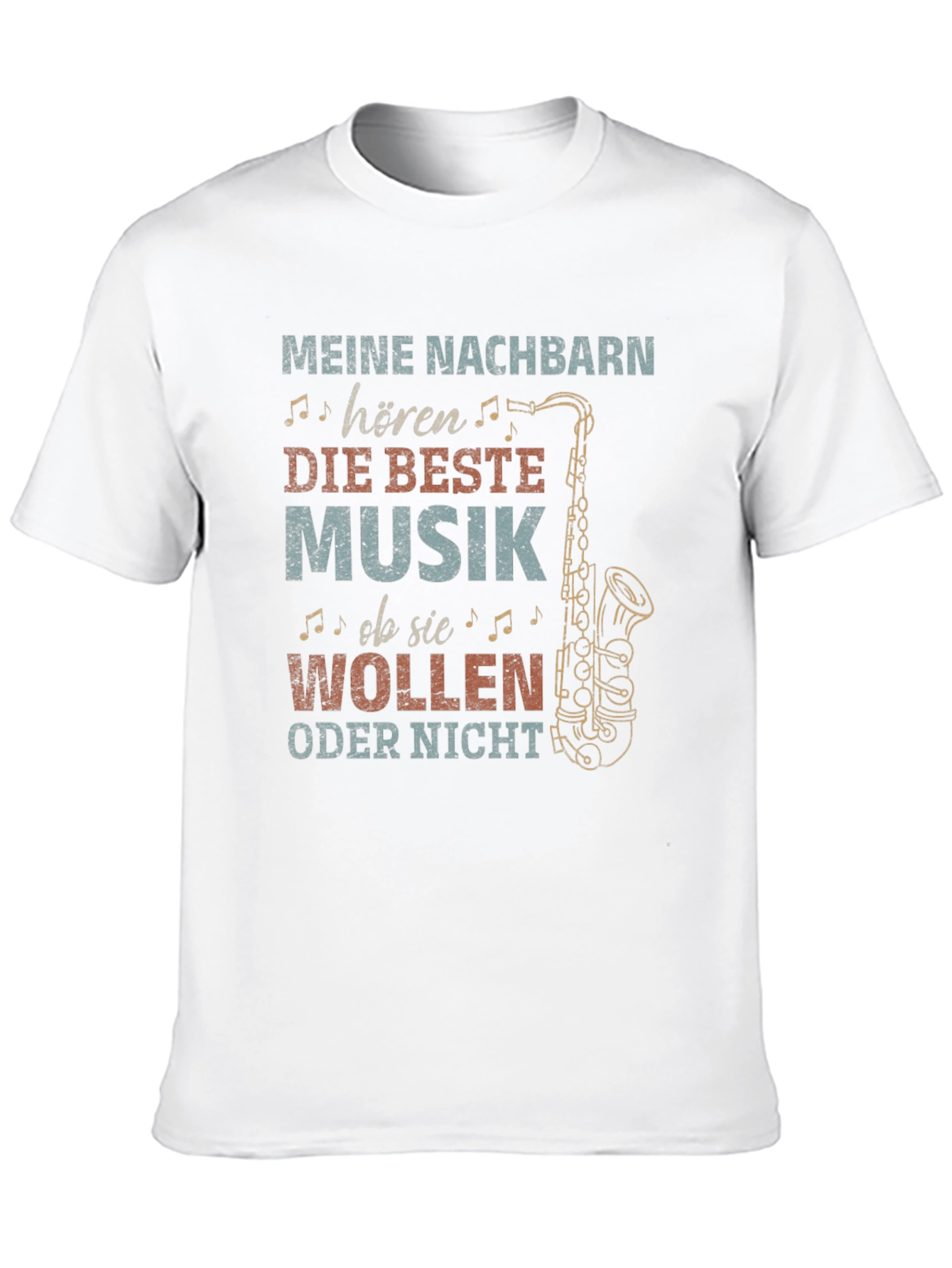 Black Funny Saxophone T-Shirt - My Neighbors Hear... view 10