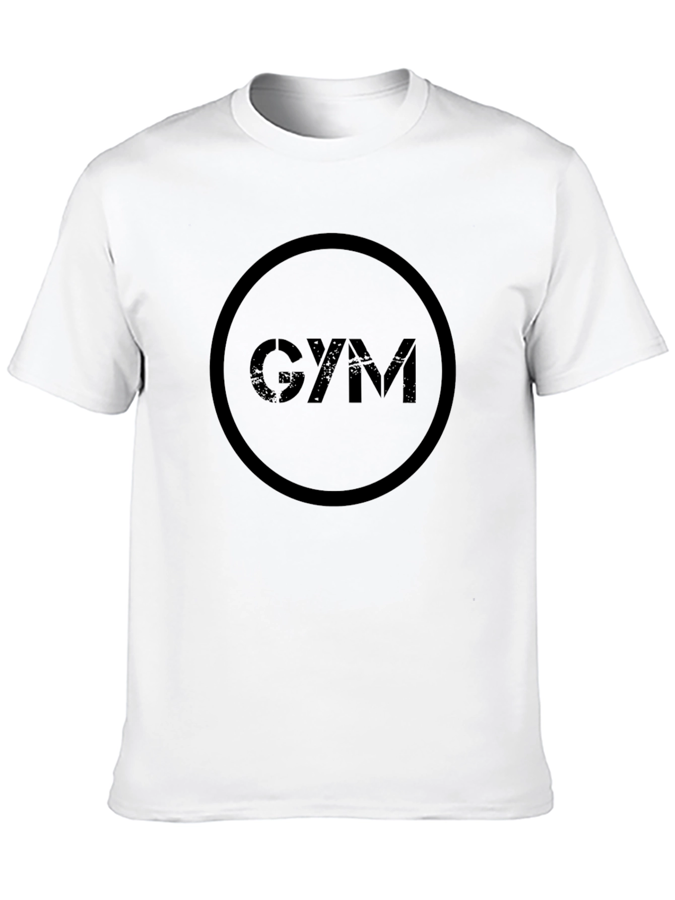 Black Men's Black GYM Graphic Print T-Shirt view 10