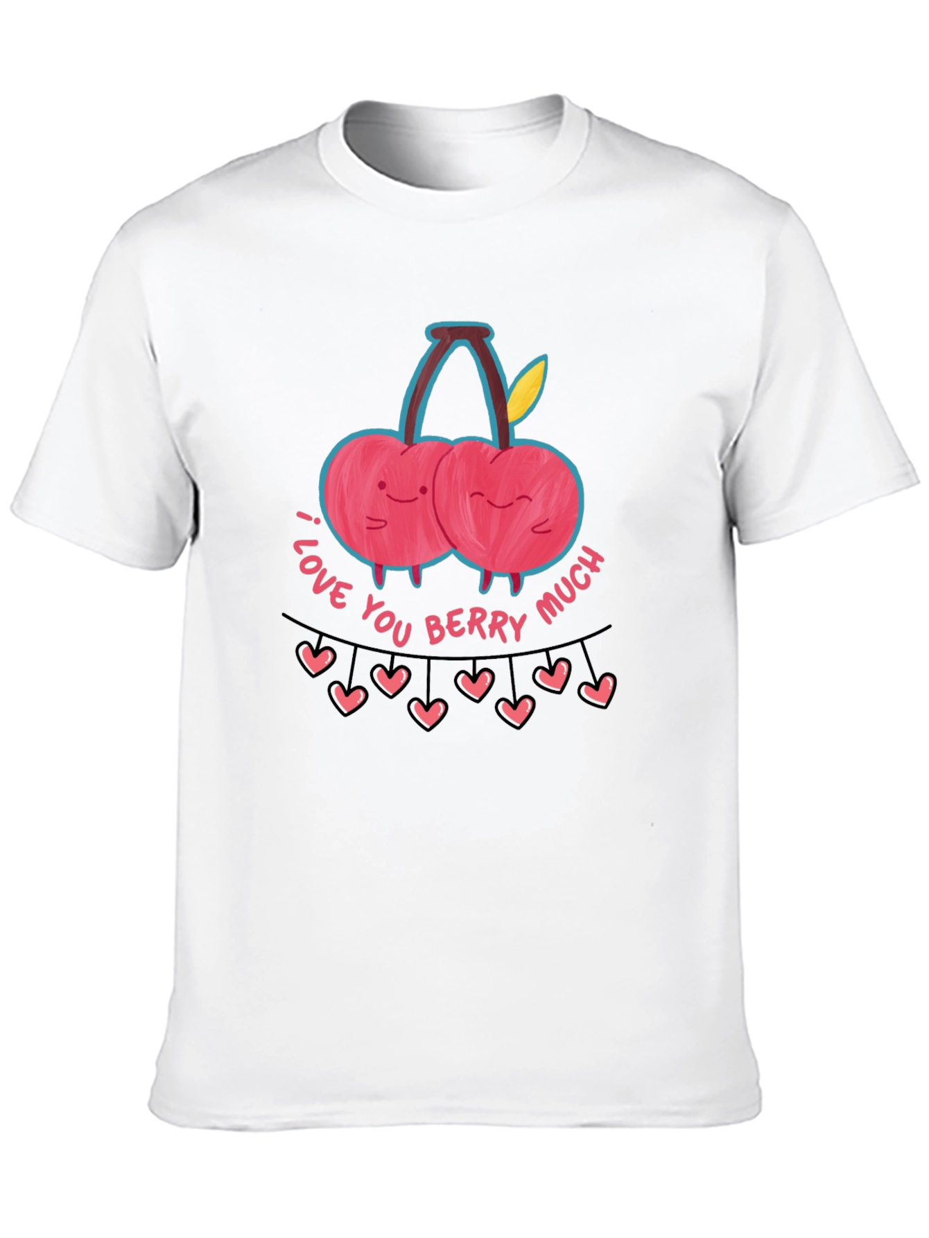 Black I Love You Berry Much Graphic Tee view 10