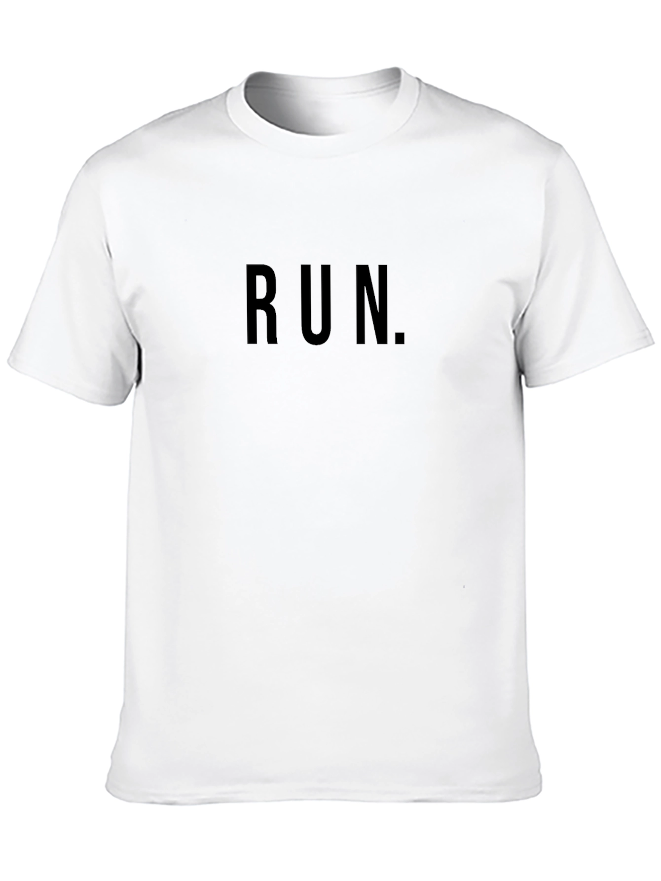 Men's Black "RUN" Graphic T-Shirt - 10