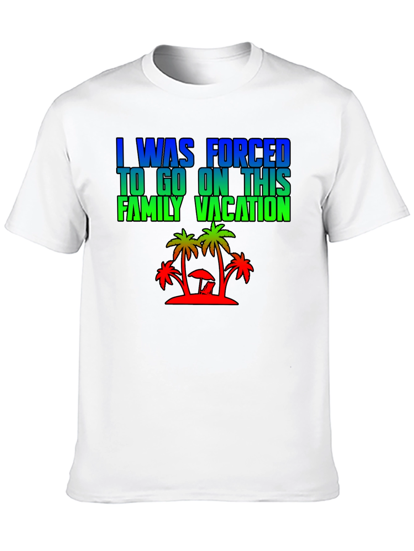 Black Forced Family Vacation Graphic Tee view 10