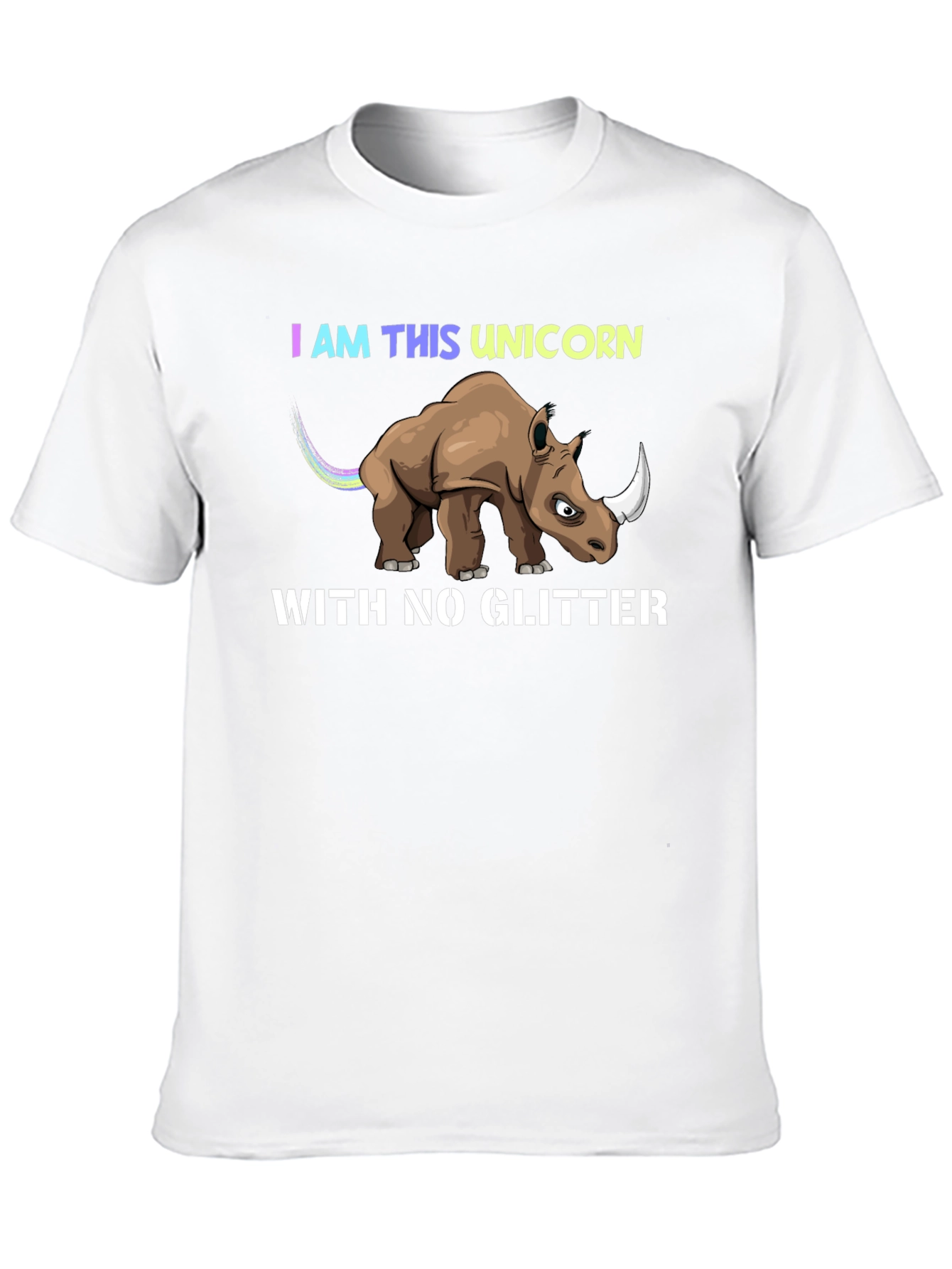 Black I Am This Unicorn T-Shirt Funny Rhino Tee view 10