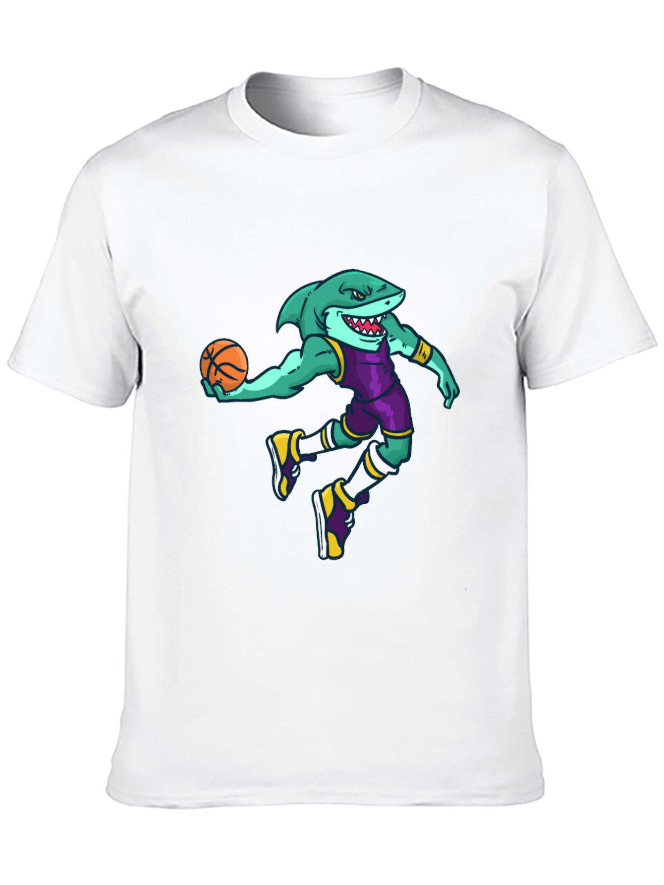Black Shark Basketball Graphic Tee view 10