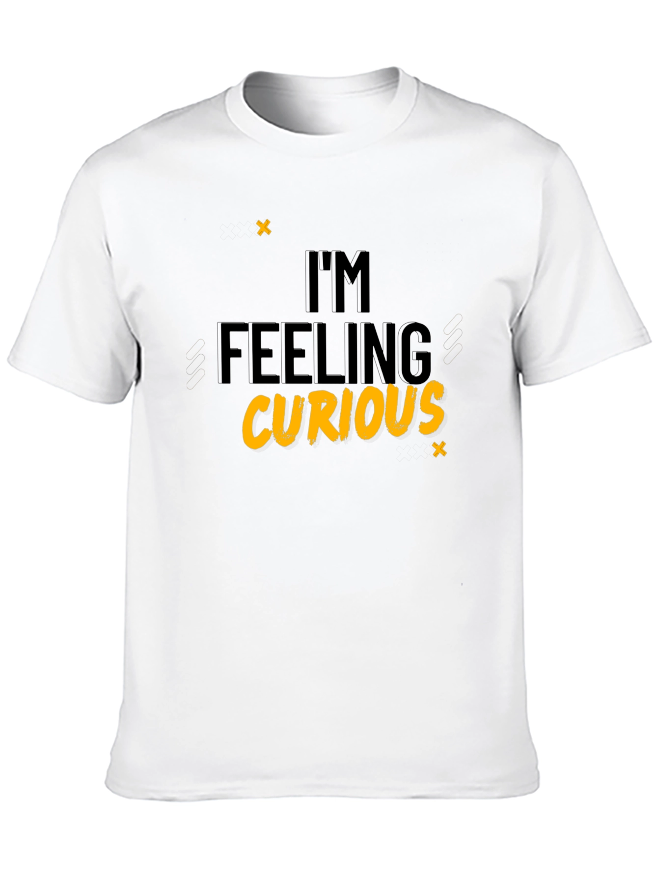 Black I'm Feeling Curious Black T-Shirt view 10