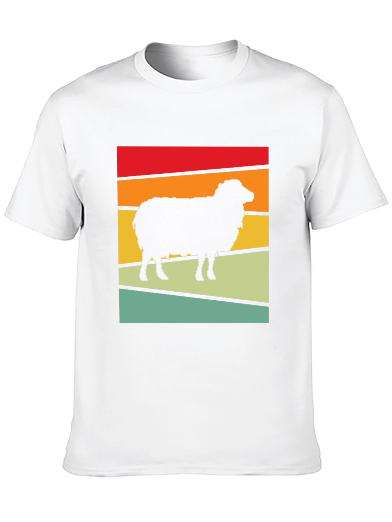 Black Retro Sheep Graphic T-Shirt - Vintage Style Black Tee view 10