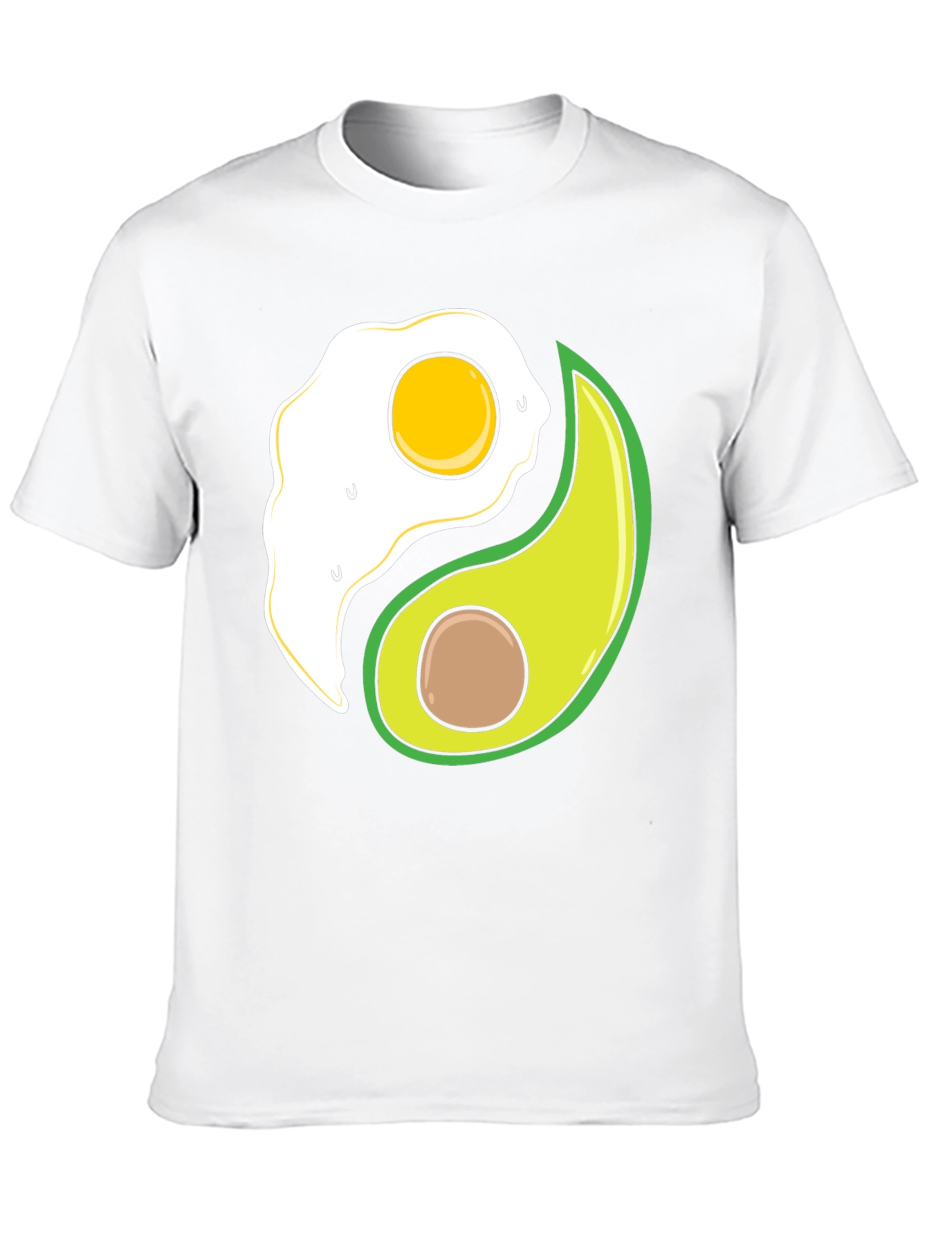 Black Egg & Avocado Yin Yang Black Graphic Tee view 10