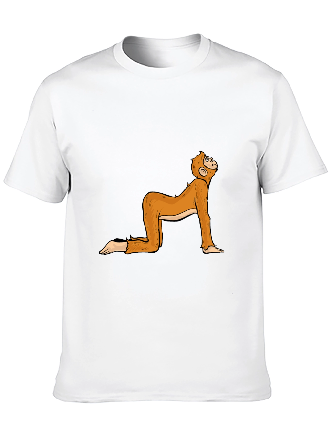 Black Funny Monkey Yoga Pose Black T-Shirt view 10