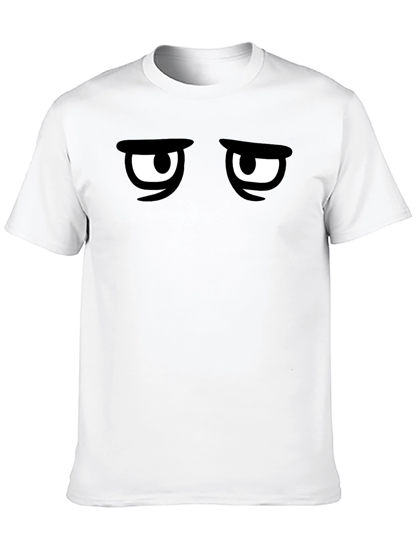 Black Grumpy Eyes Graphic Tee - Men's Black T-Shirt view 10