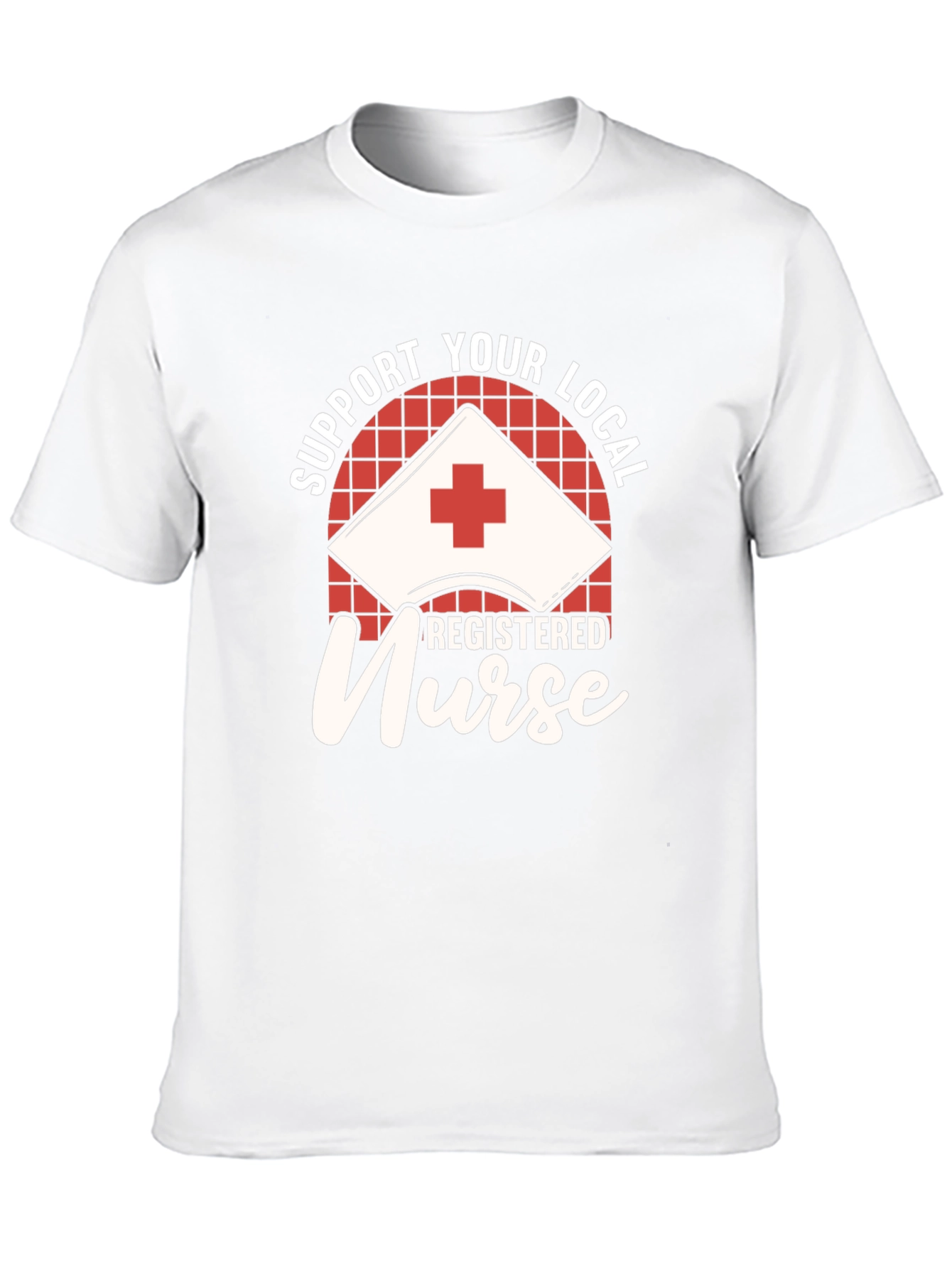 Black Support Your Local Registered Nurse Black T-Shirt view 10