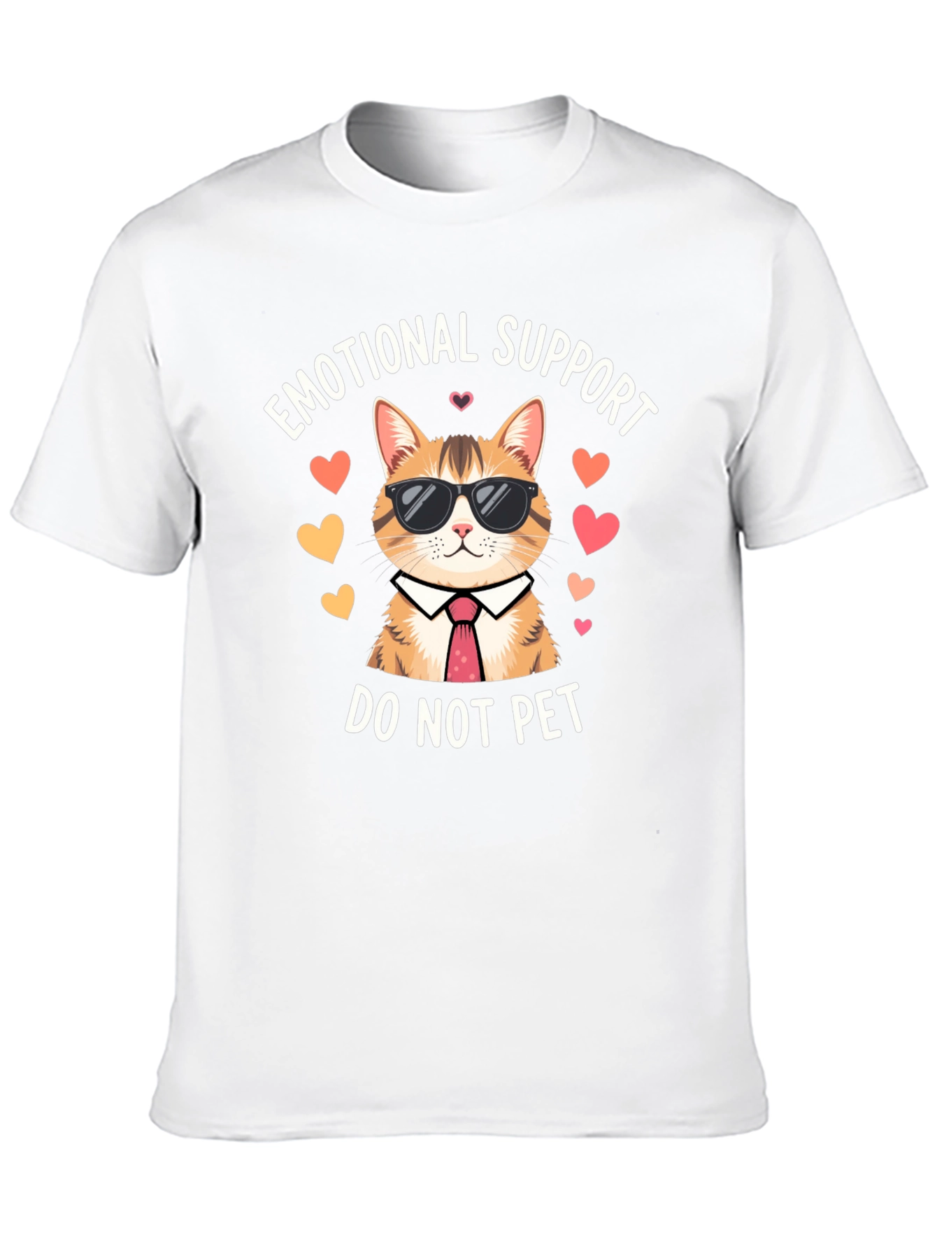 Black Emotional Support Cat T-Shirt - Do Not Pet view 10