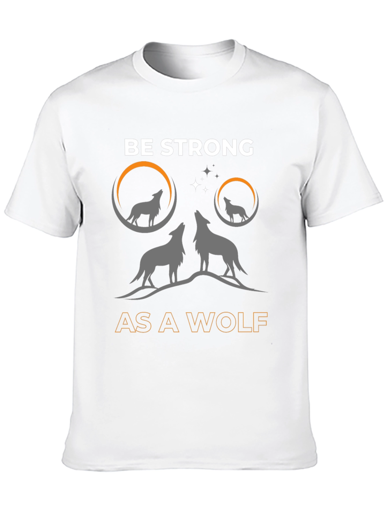 Black Be Strong as a Wolf T-Shirt - Graphic Tee view 10