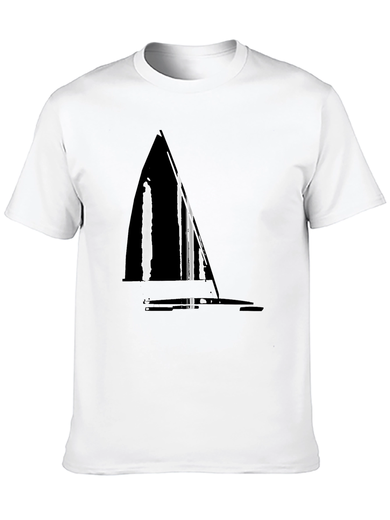 Black Nautical Sailboat Graphic Tee - Stylish Black T-Shirt view 10