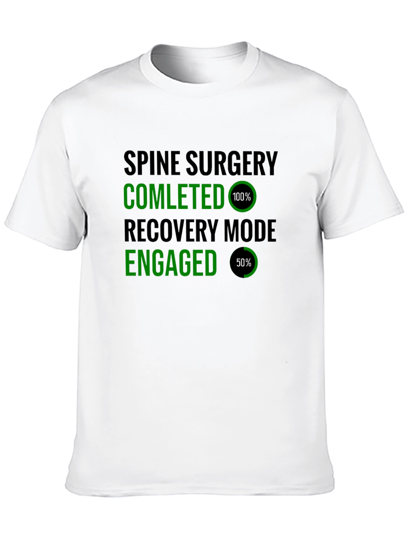 Black Spine Surgery Recovery Mode T-Shirt view 10