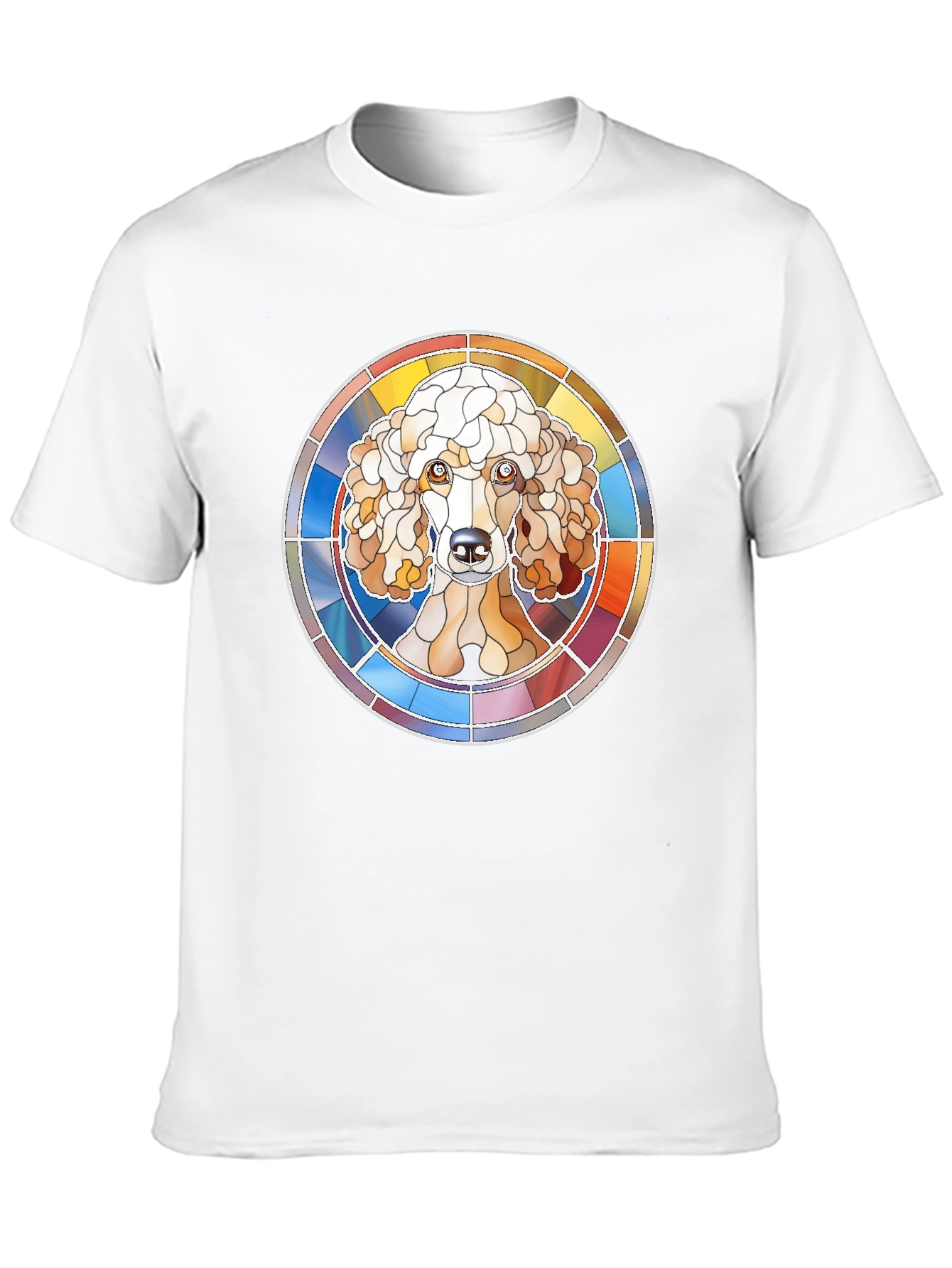 Black Stained Glass Poodle Graphic Tee - Stylish Dog Lover Shirt view 10