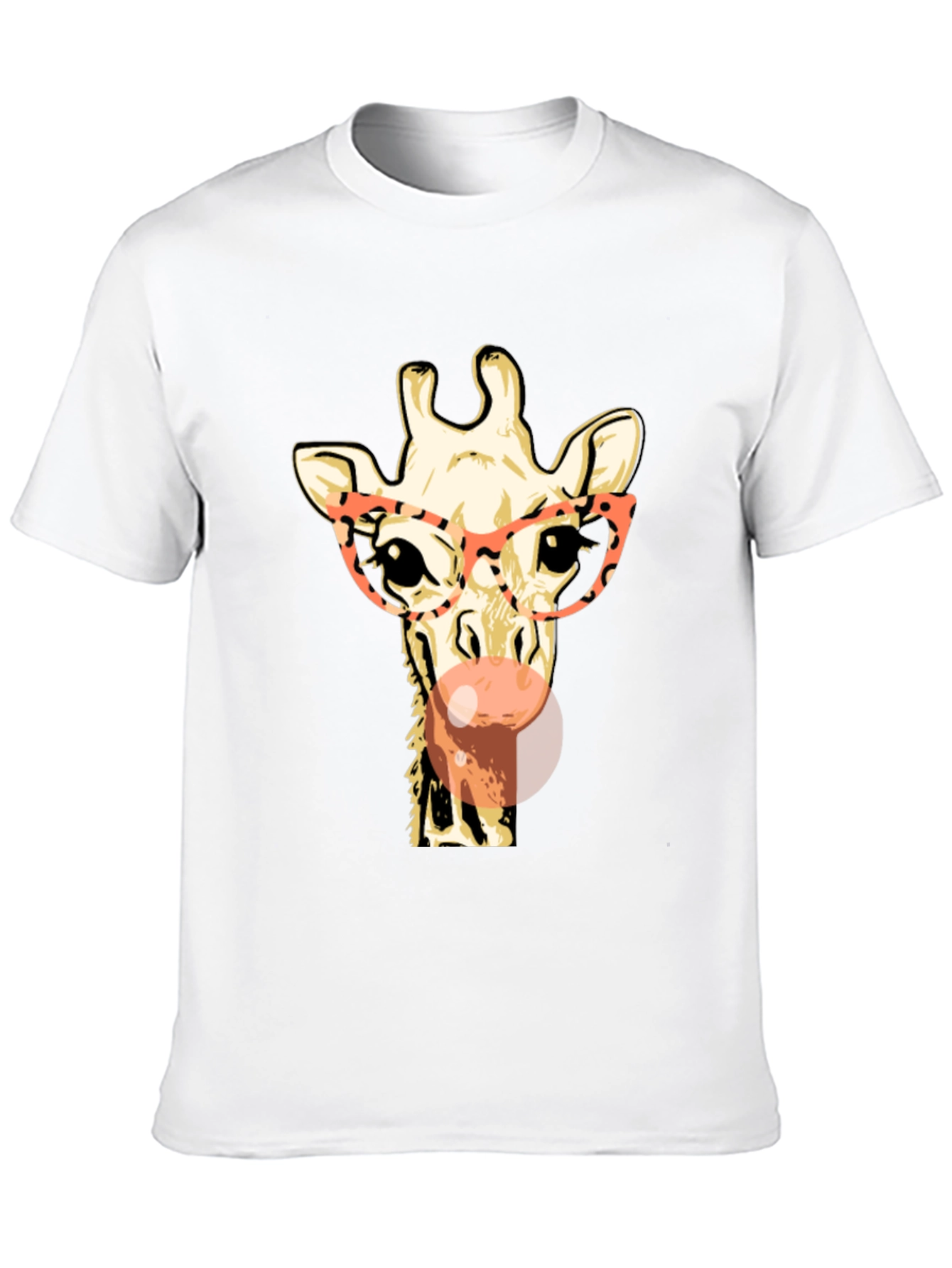 Black Giraffe with Glasses Graphic Tee - Stylish & Fun view 10