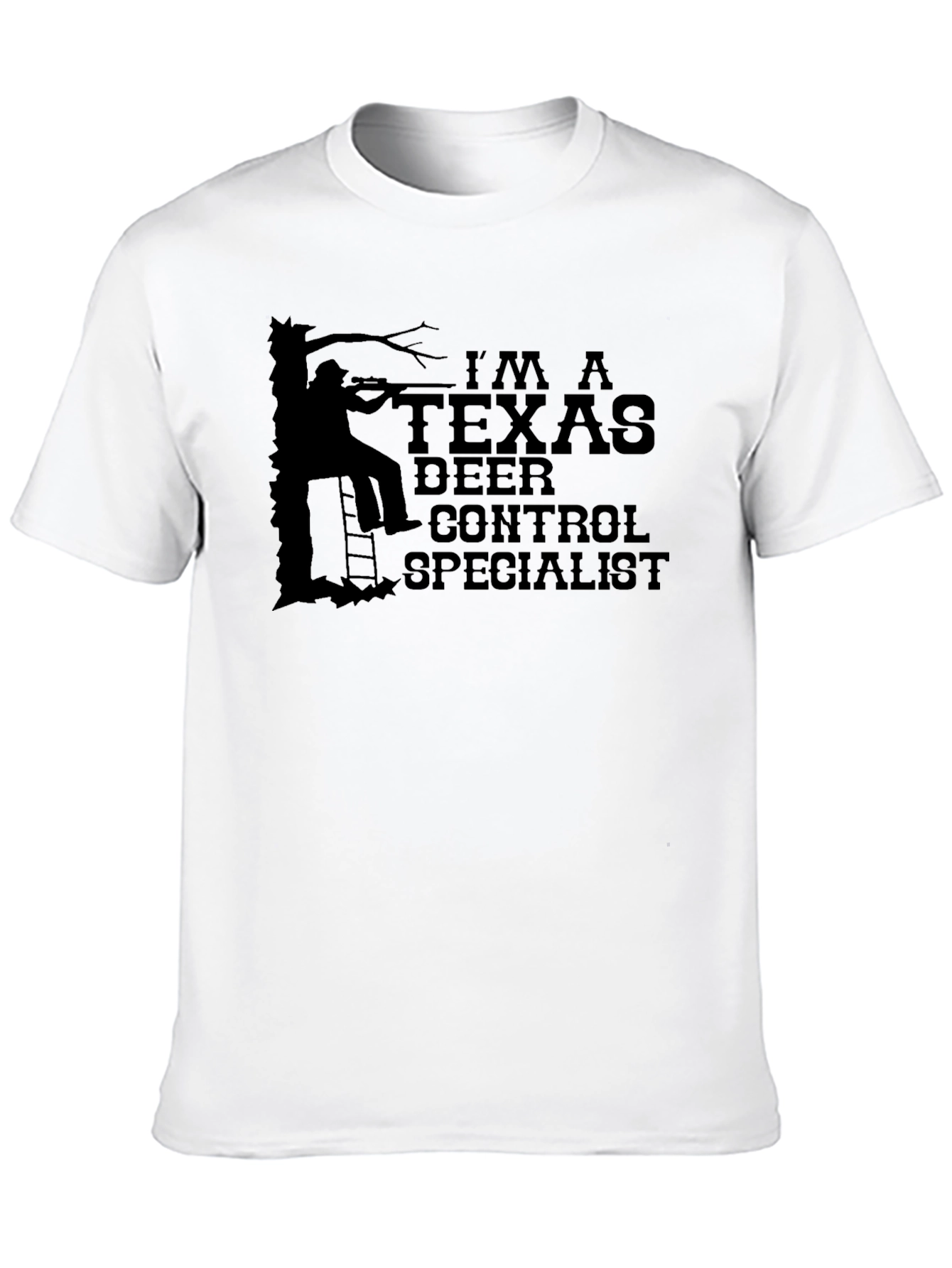 Black I'm A Texas Deer Control Specialist T-Shirt view 10