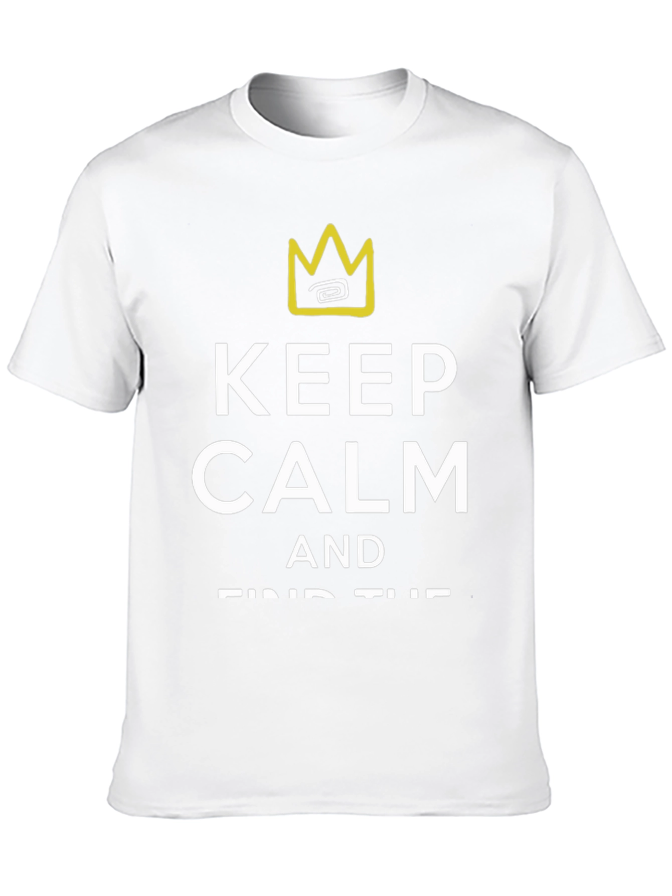 Black Keep Calm & Find the Cure Graphic T-Shirt view 10