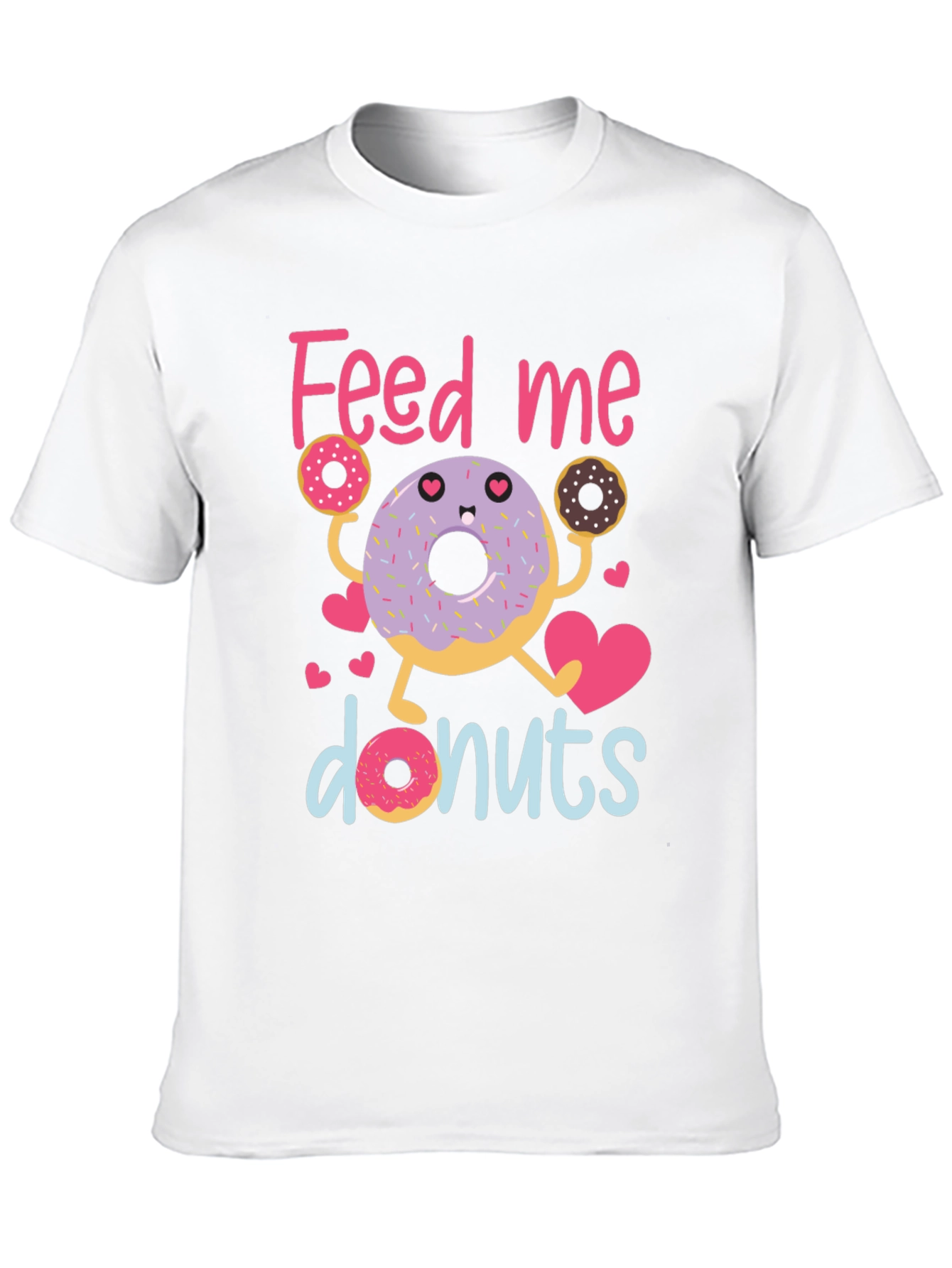 Black Feed Me Donuts T-Shirt - Cute Donut Lover Tee view 10