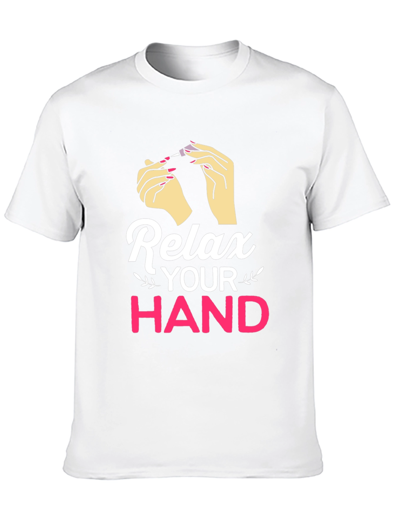 Black Relax Your Hand Graphic T-Shirt view 10