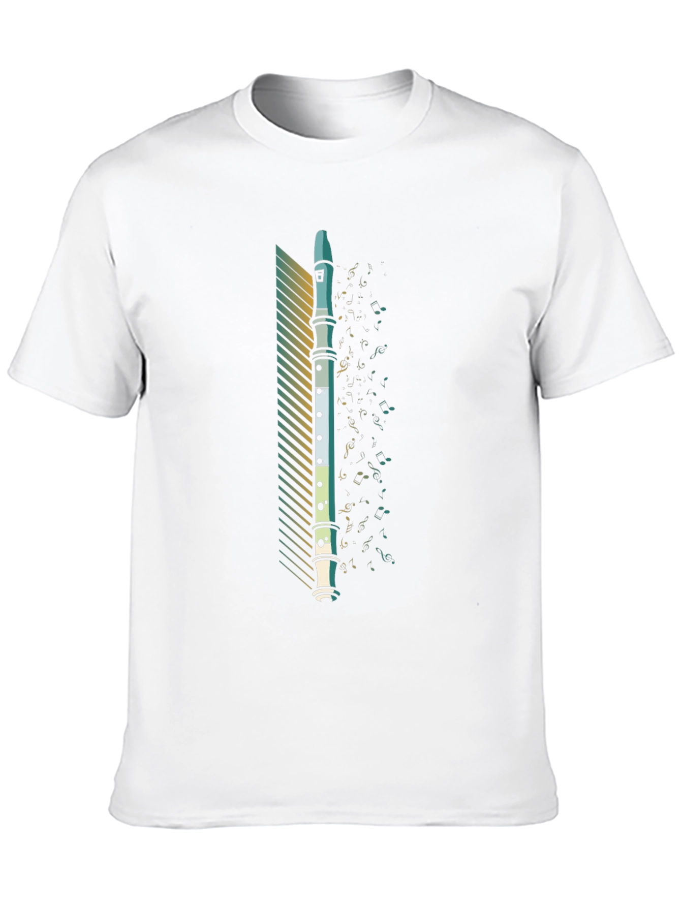 Black Musical Recorder T-Shirt - Unique Instrument Graphic Tee view 10