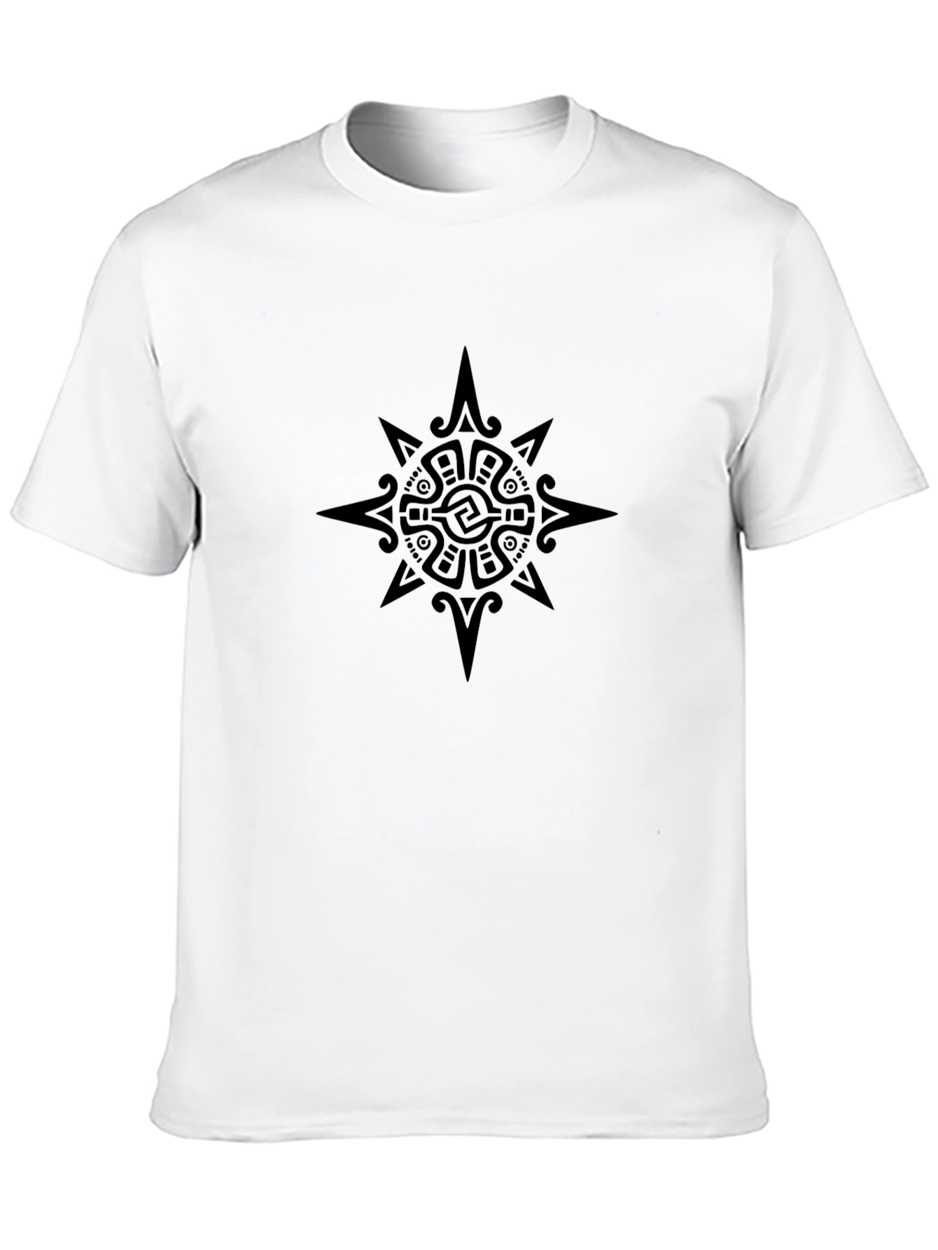 Black Aztec Sun Black Graphic Tee - Modern Fit view 10