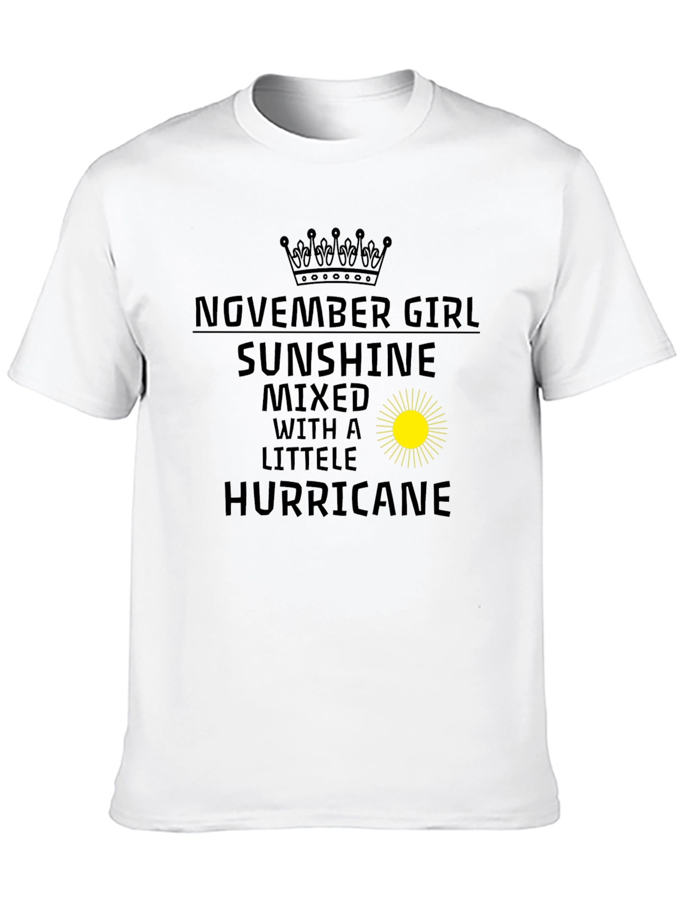 November Girl Sunshine Hurricane Black Tee - 10