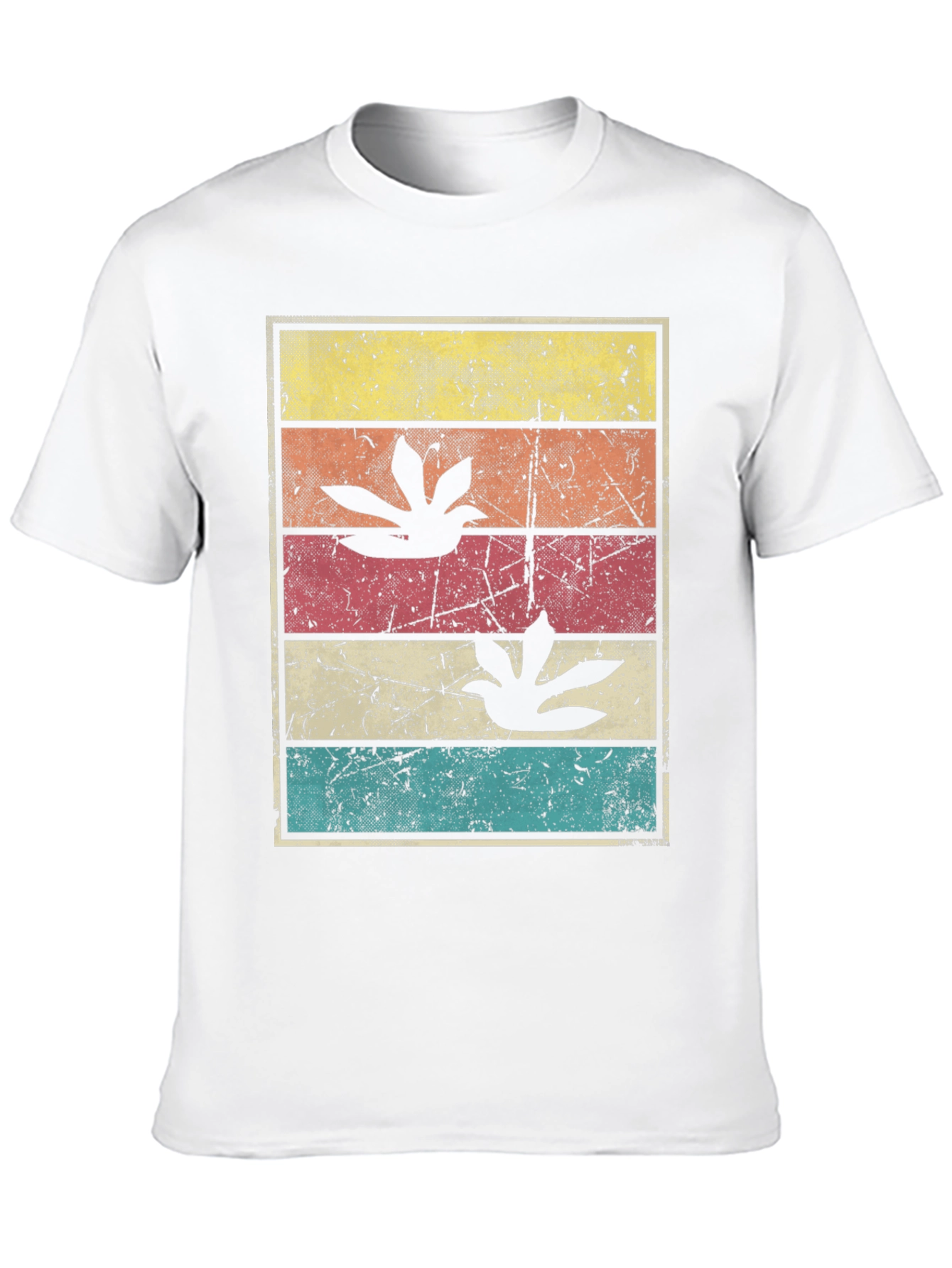 Black Retro Bird Track Tee - Vintage Inspired Graphic T-Shirt view 10