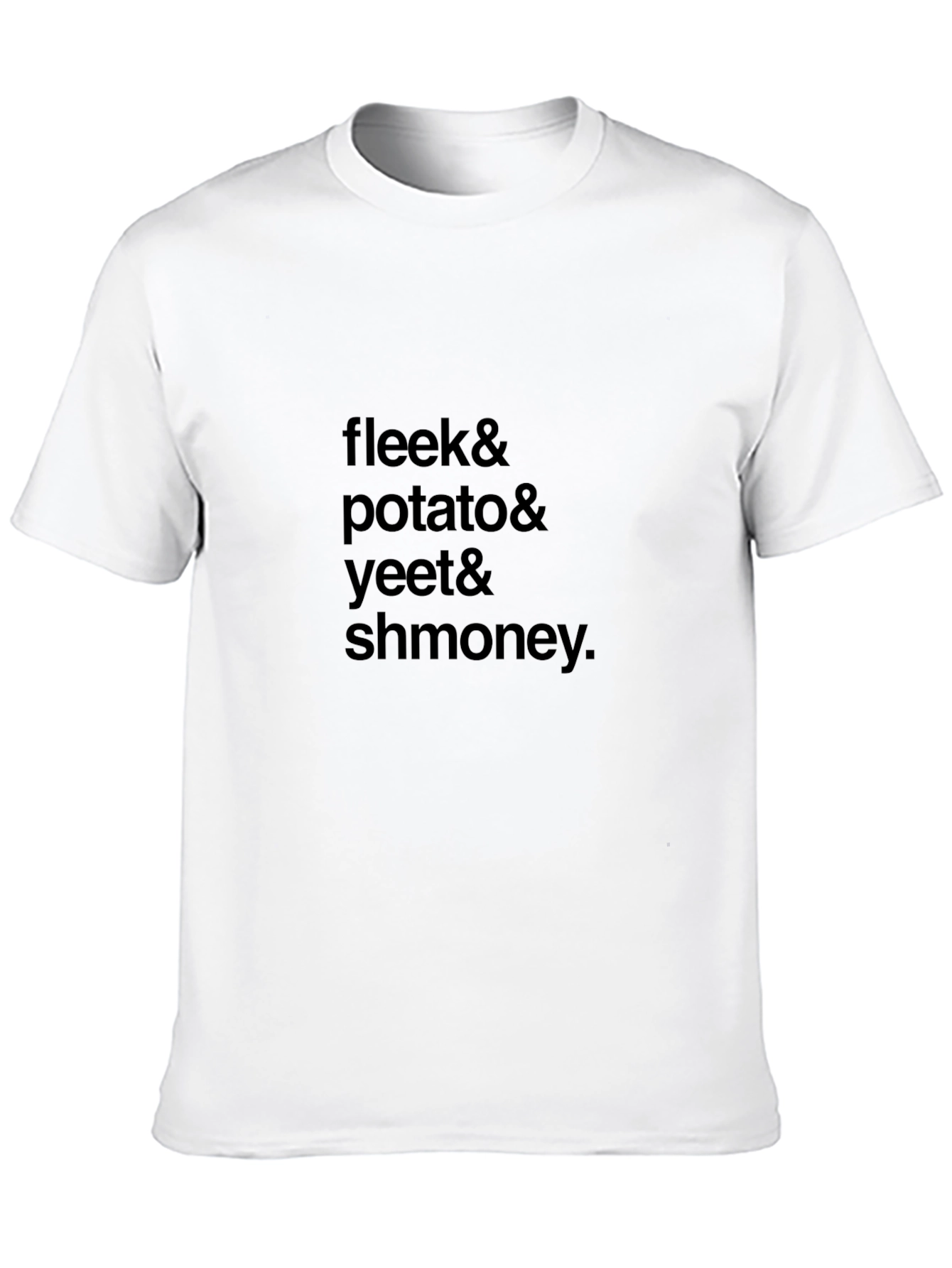 Black Fleek Potato Yeet Shmoney Black T-Shirt view 10