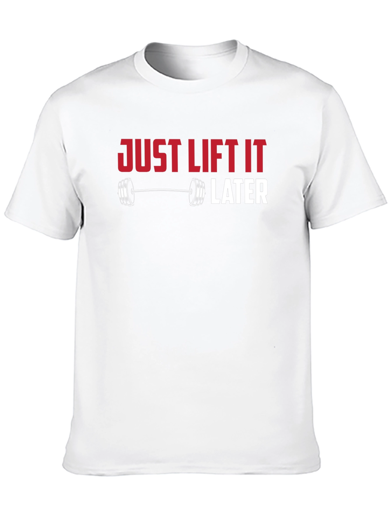 Black Just Lift It Later Funny Workout T-Shirt view 10