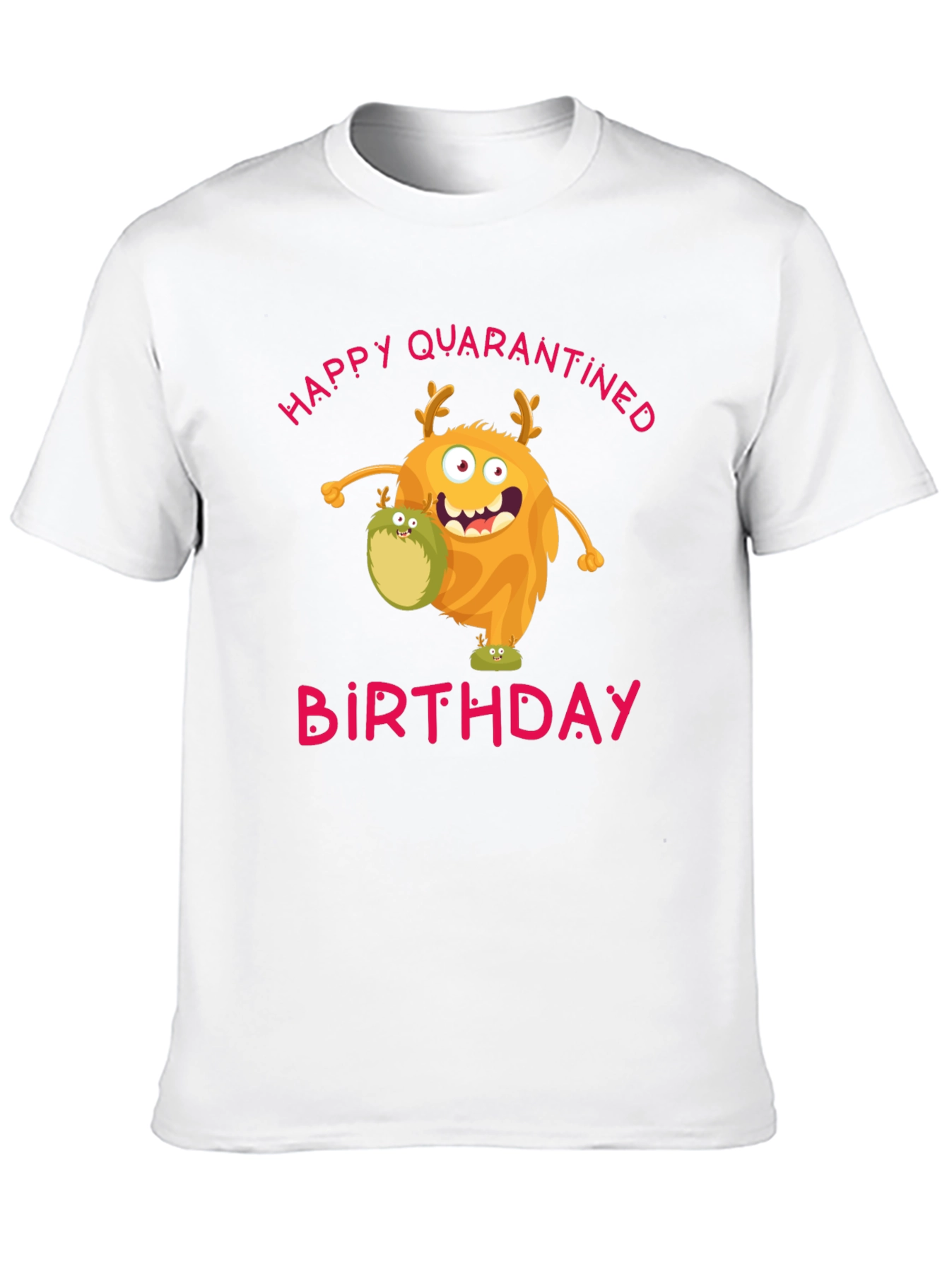 Black Quarantined Birthday Monster Graphic T-Shirt view 10