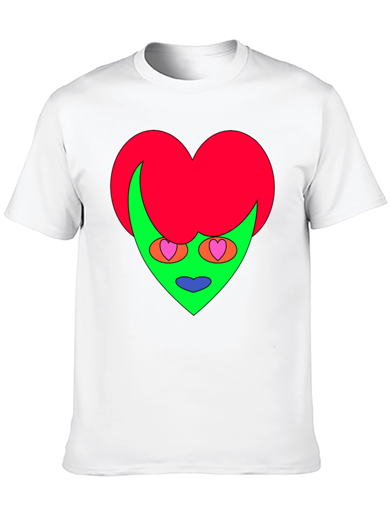 Black Funky Heart Alien Graphic Tee - Black view 10