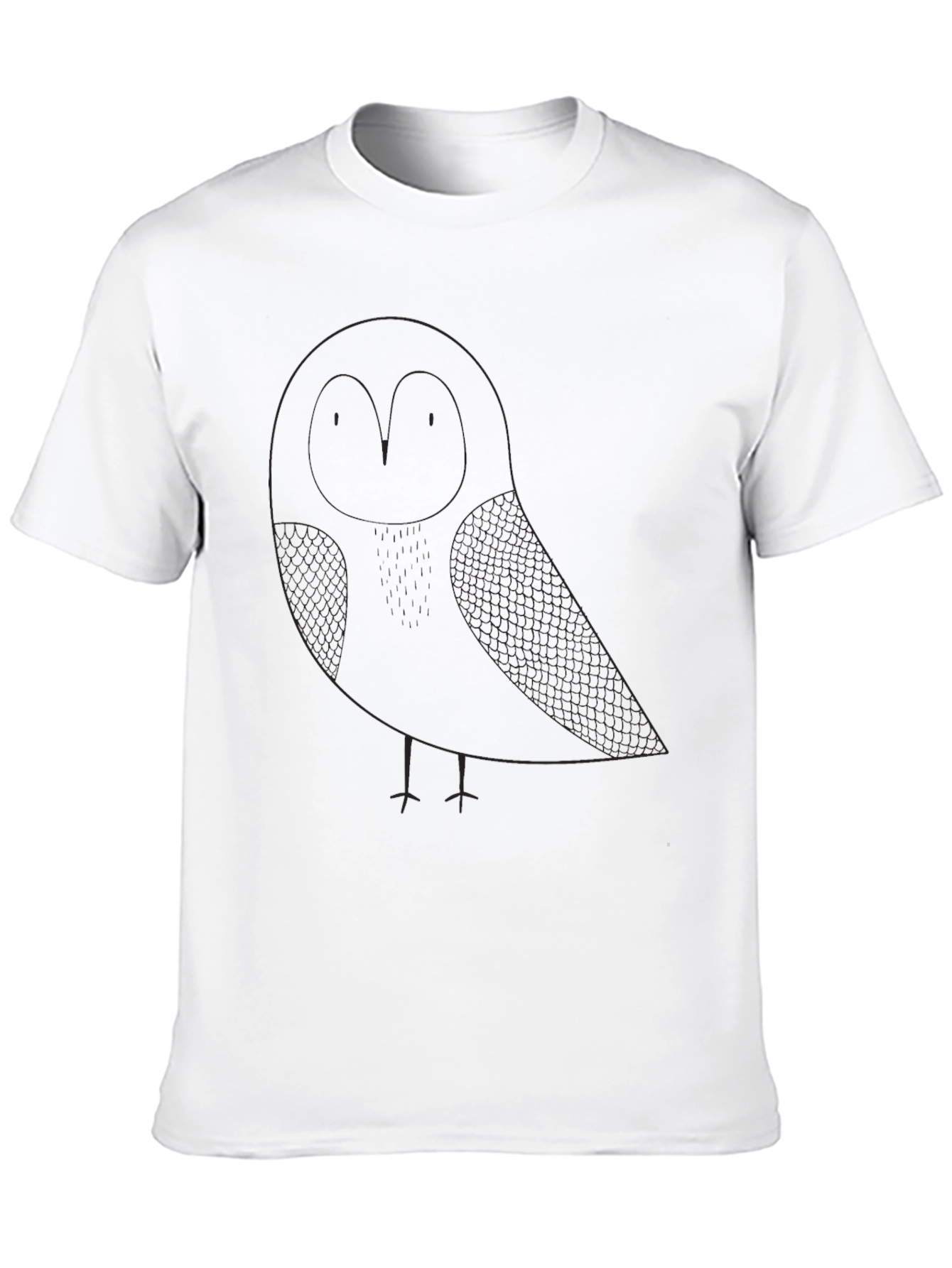 Black Men's Black Owl Graphic T-Shirt - Casual Style view 10