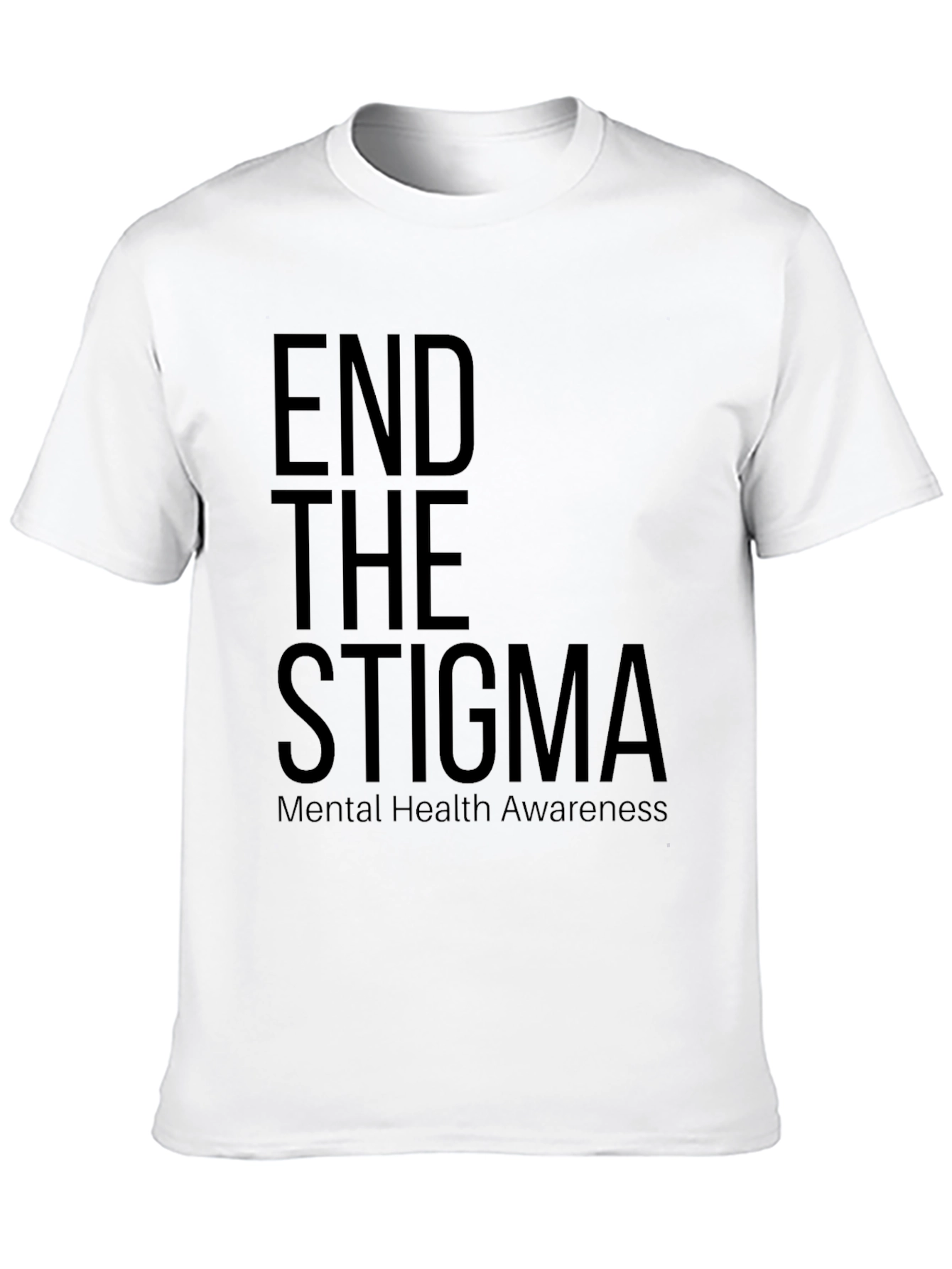 Black End the Stigma Mental Health Awareness T-Shirt view 10