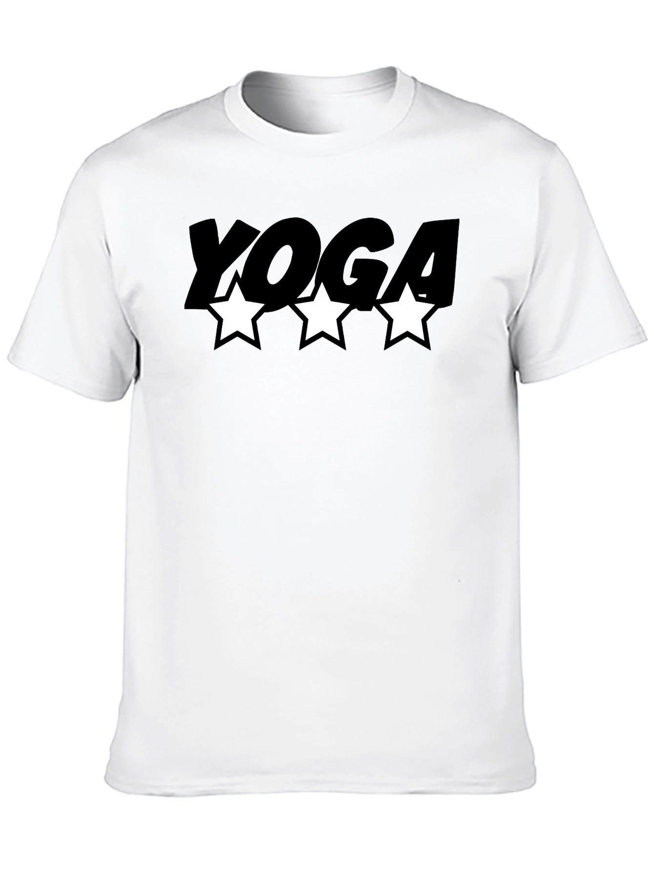 Black Yoga Star Black T-Shirt view 10