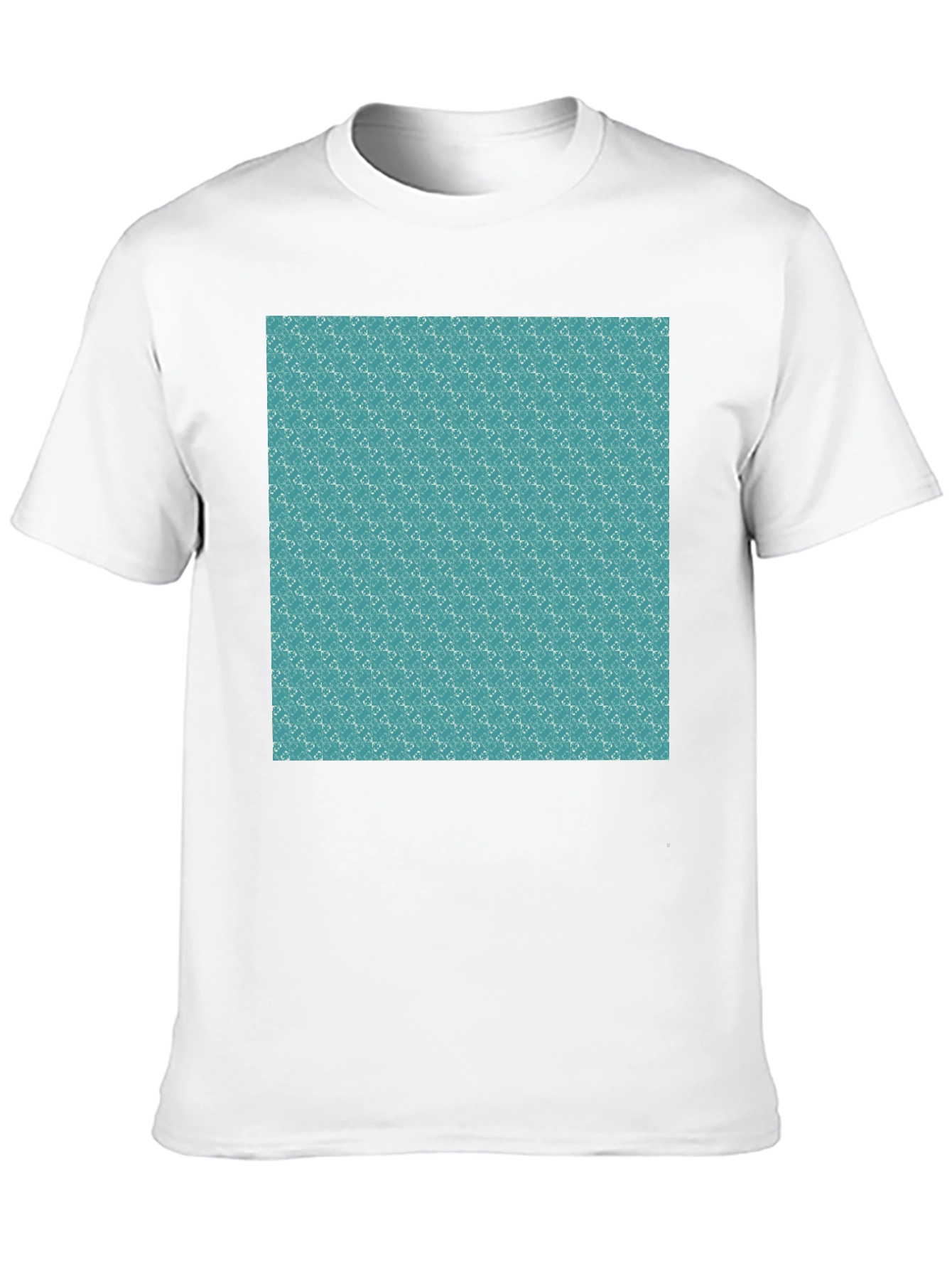 Black Patterned Teal T-Shirt view 10