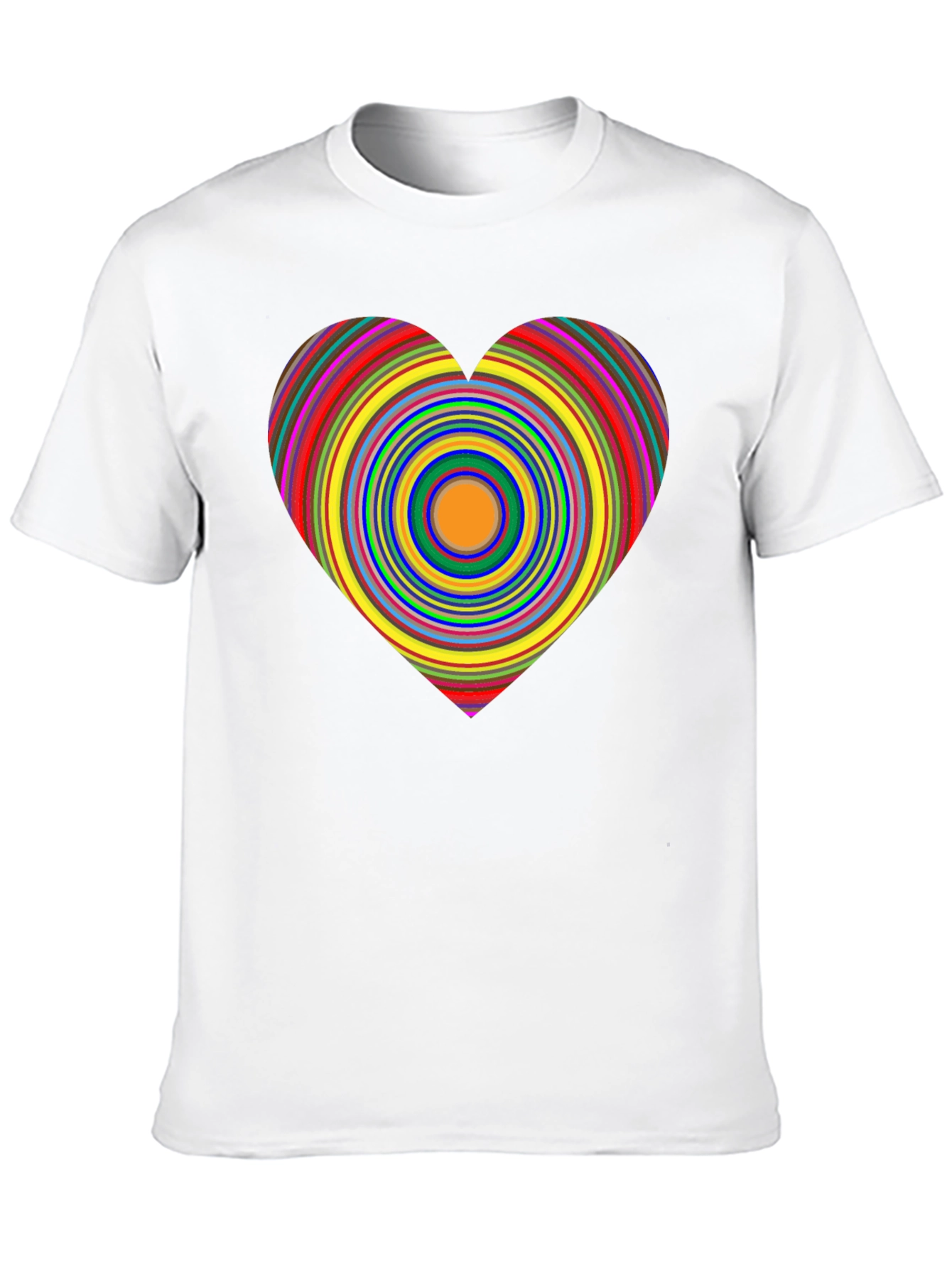 Black Rainbow Heart Graphic Black Tee view 10