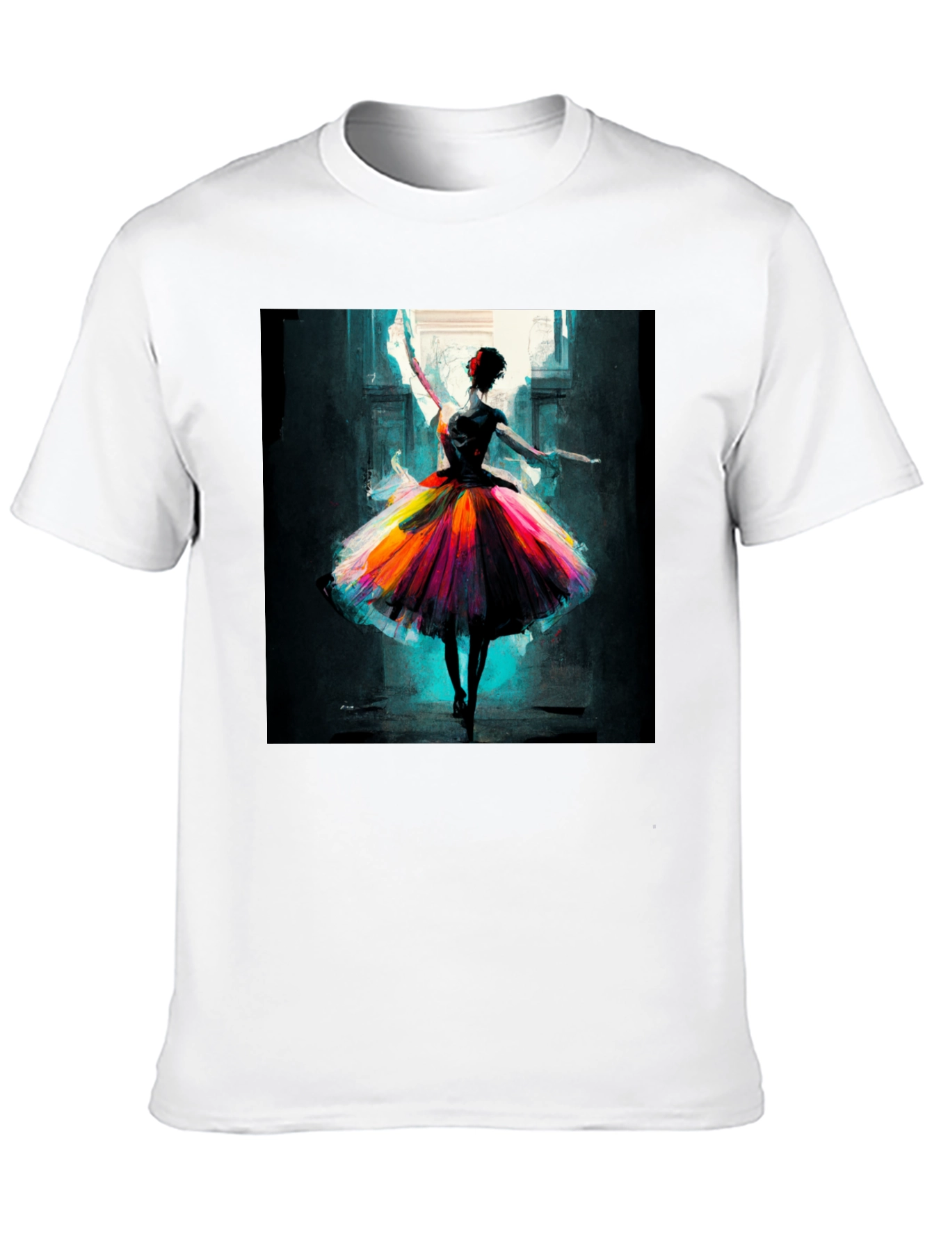 Black Ballerina Art Black T-Shirt view 10