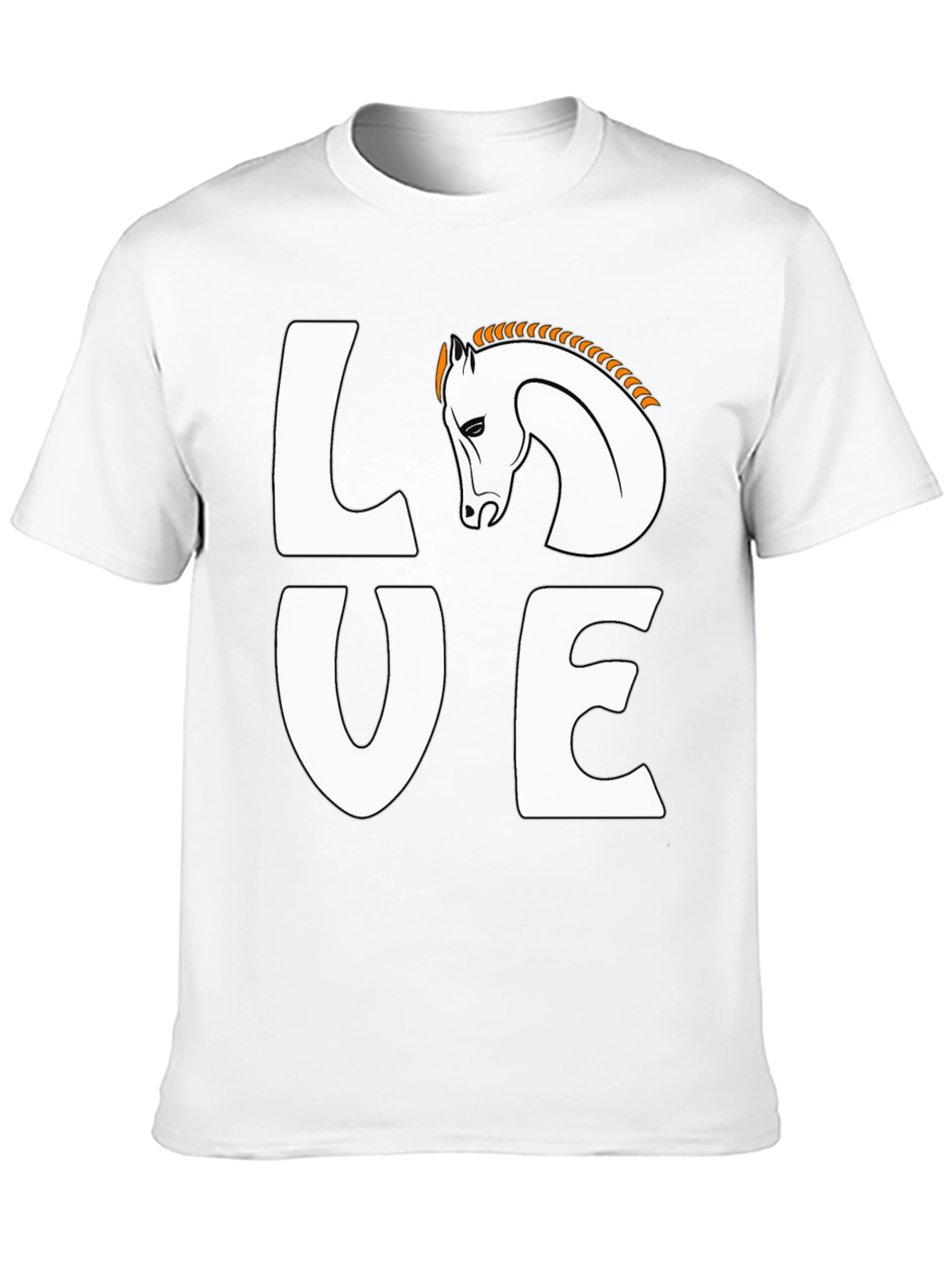 Black Love Horses Black T-Shirt view 10
