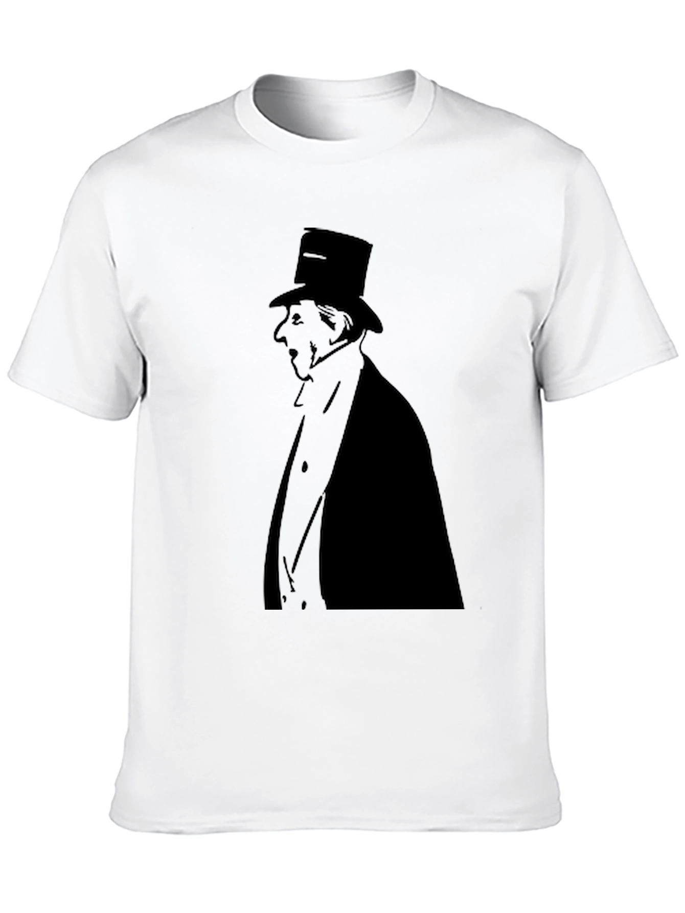 Black Gentleman Silhouette Black Tee view 10