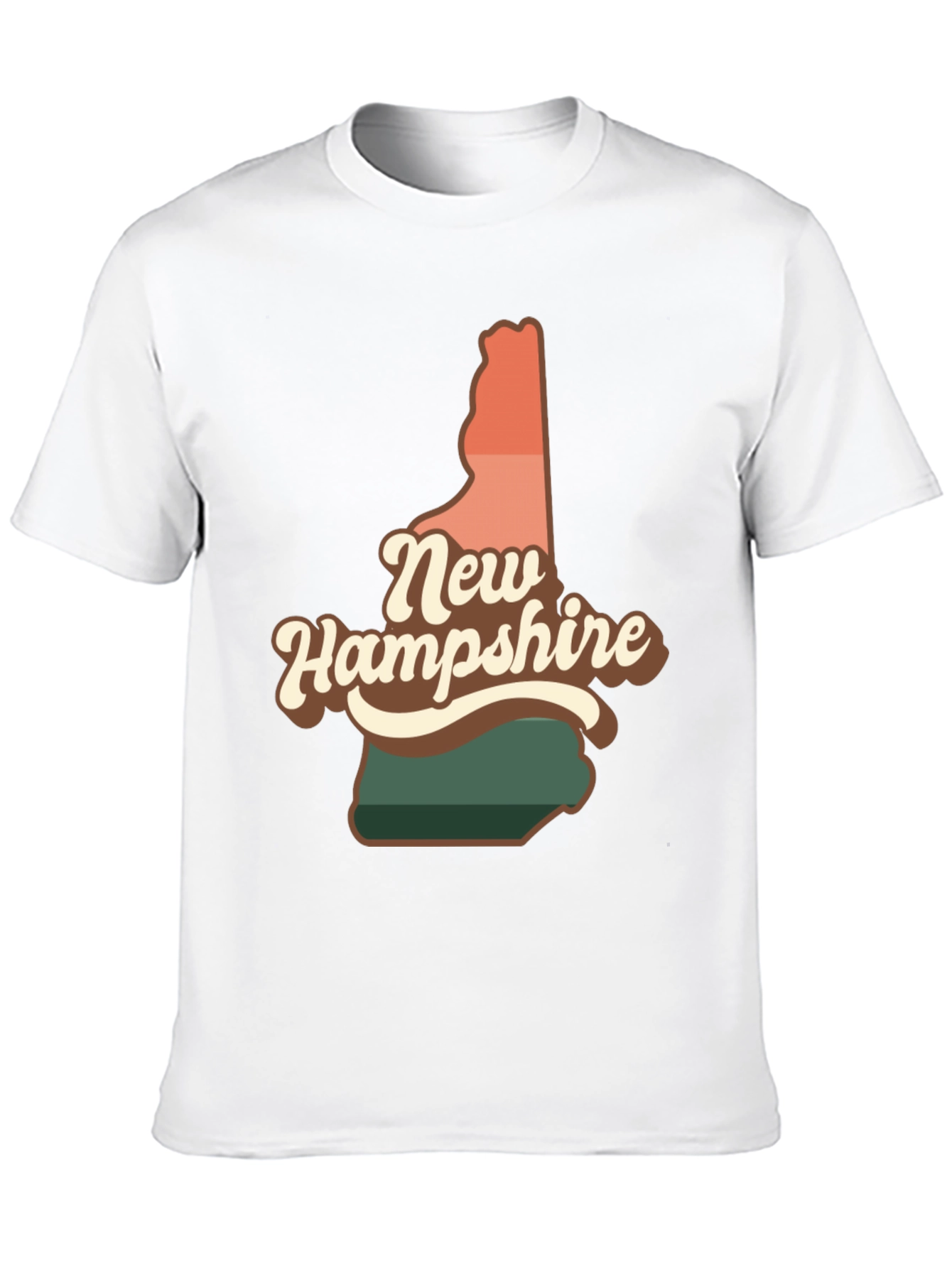 Black Retro New Hampshire State T-Shirt view 10